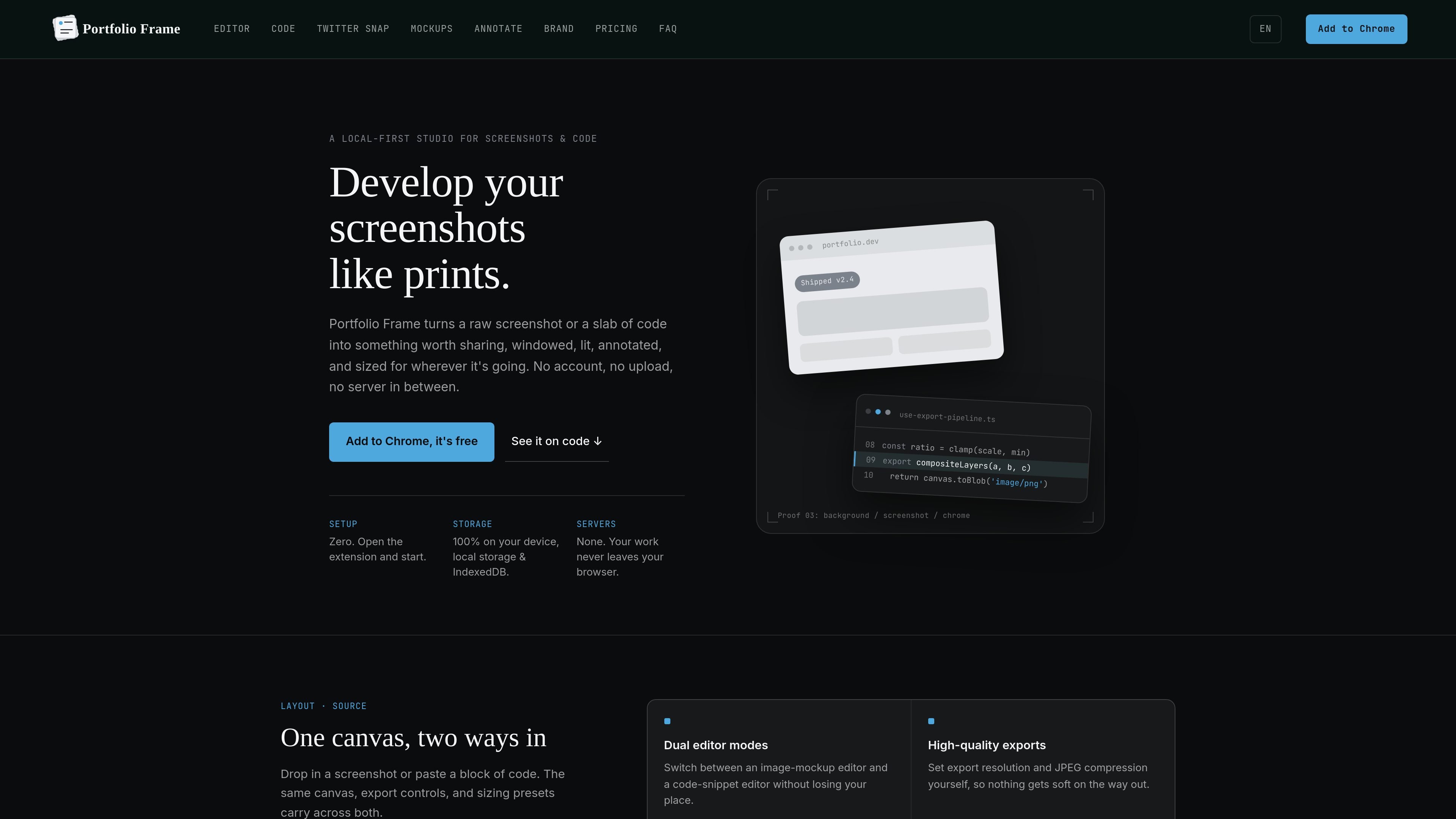 Portfolio Frame