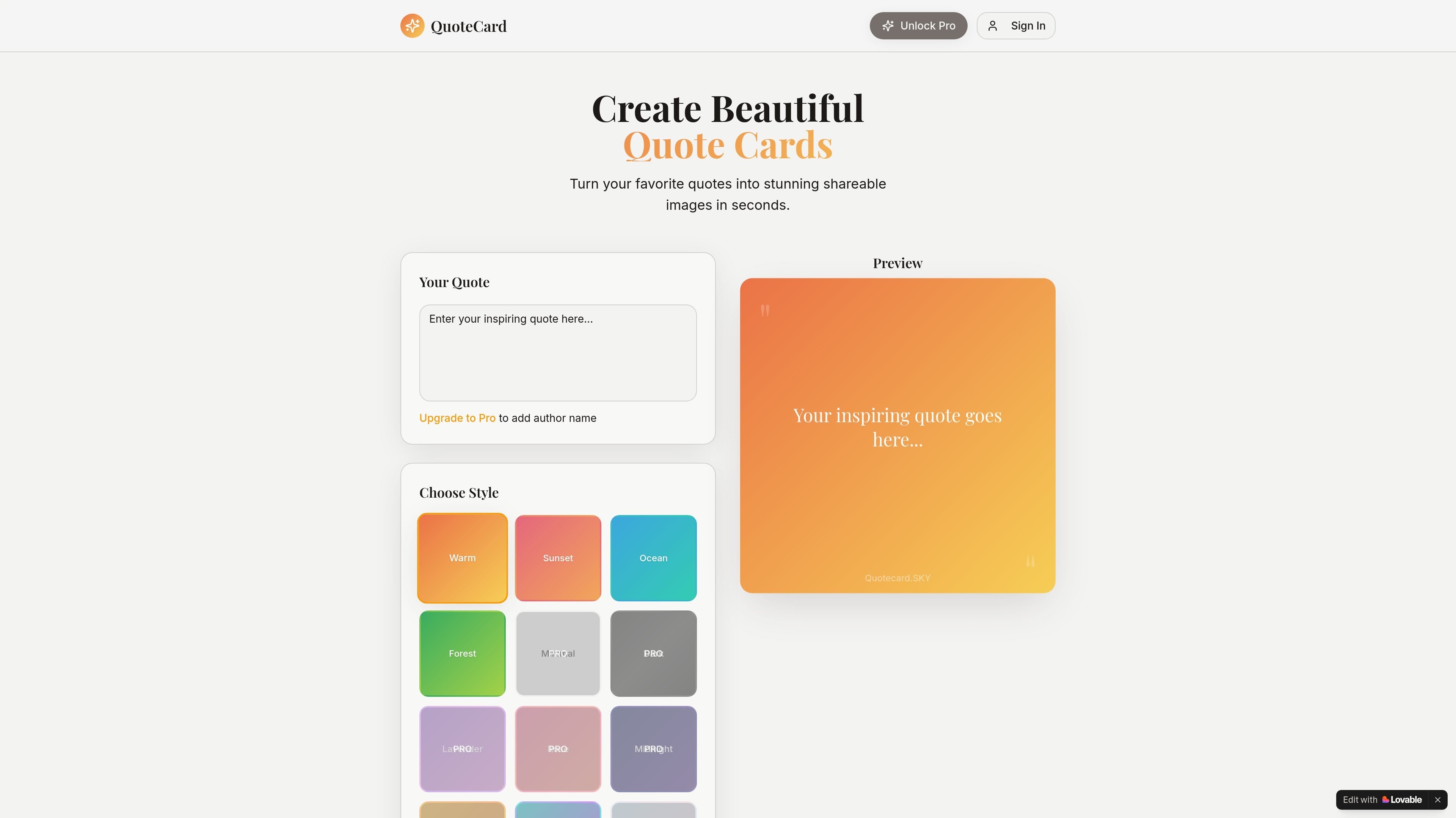 QuoteCard
