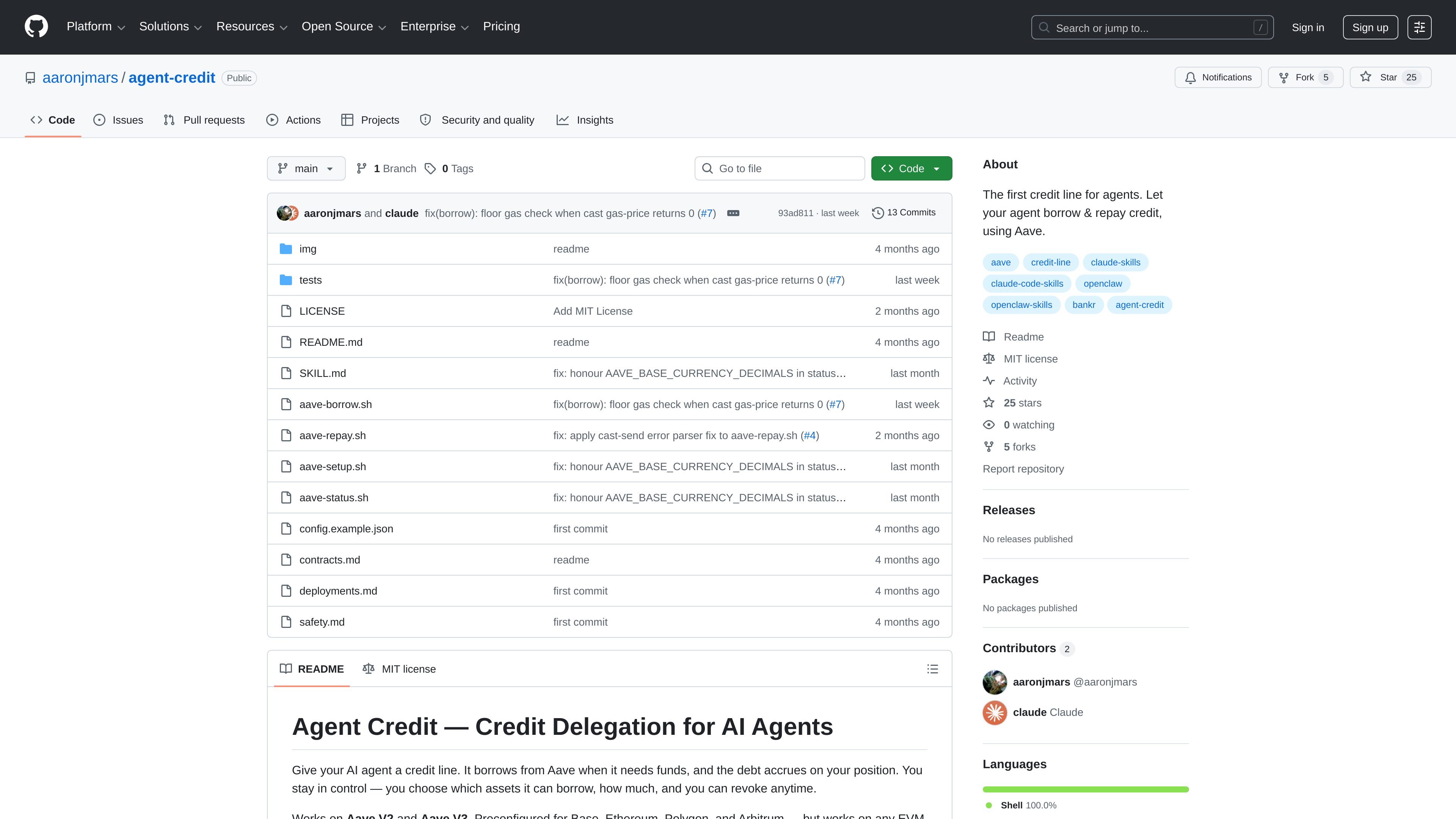 Agent Credit