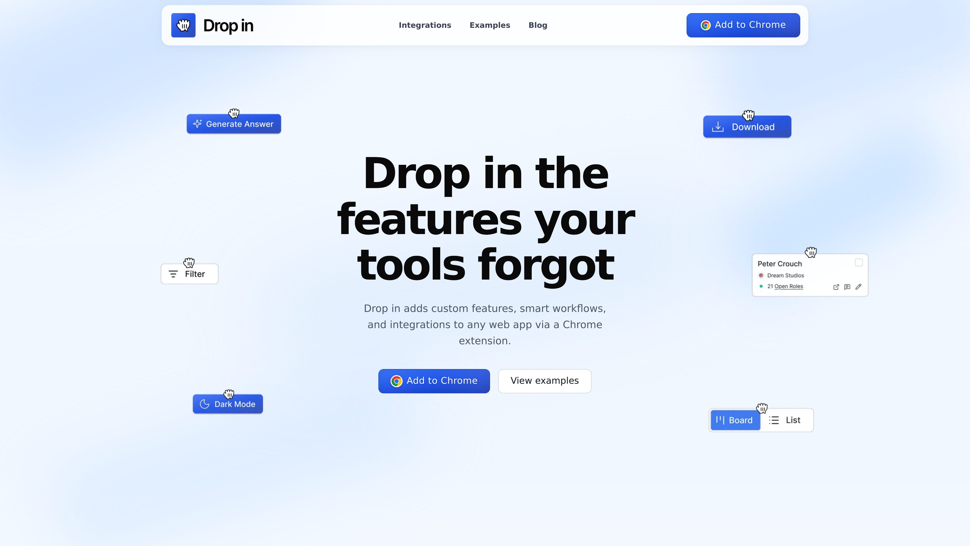 Drop in