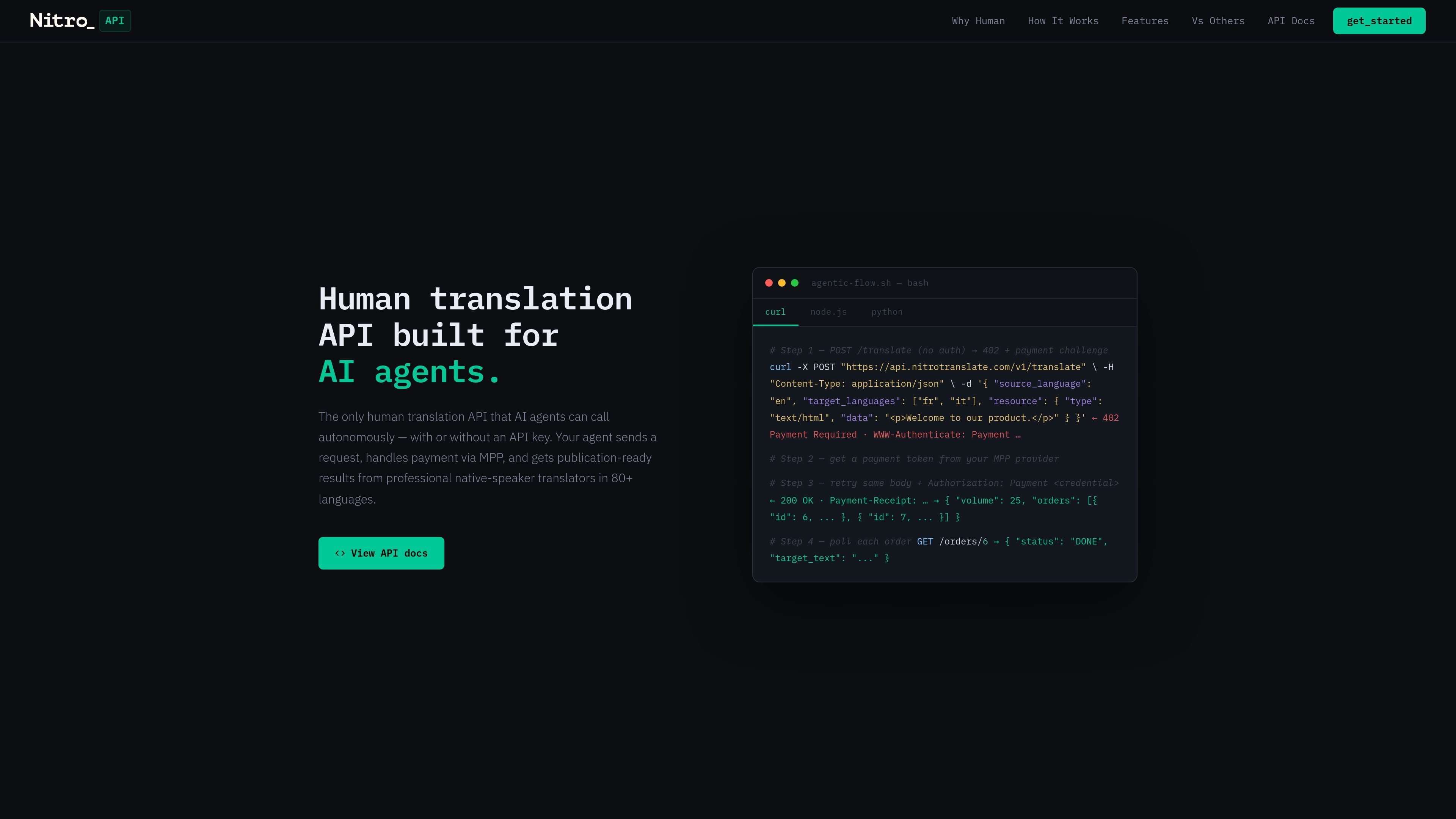 Nitro API