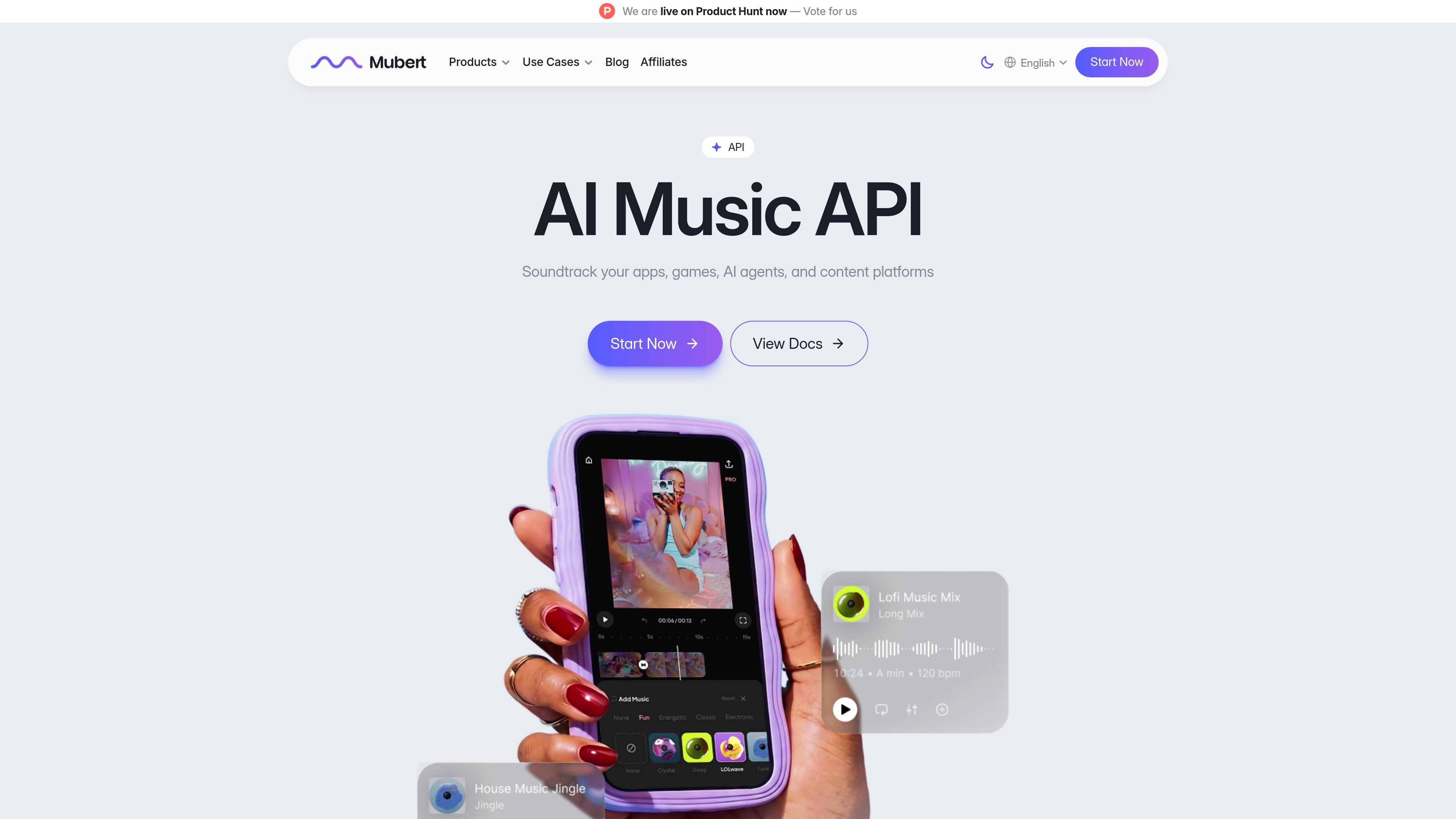 Mubert AI Music API