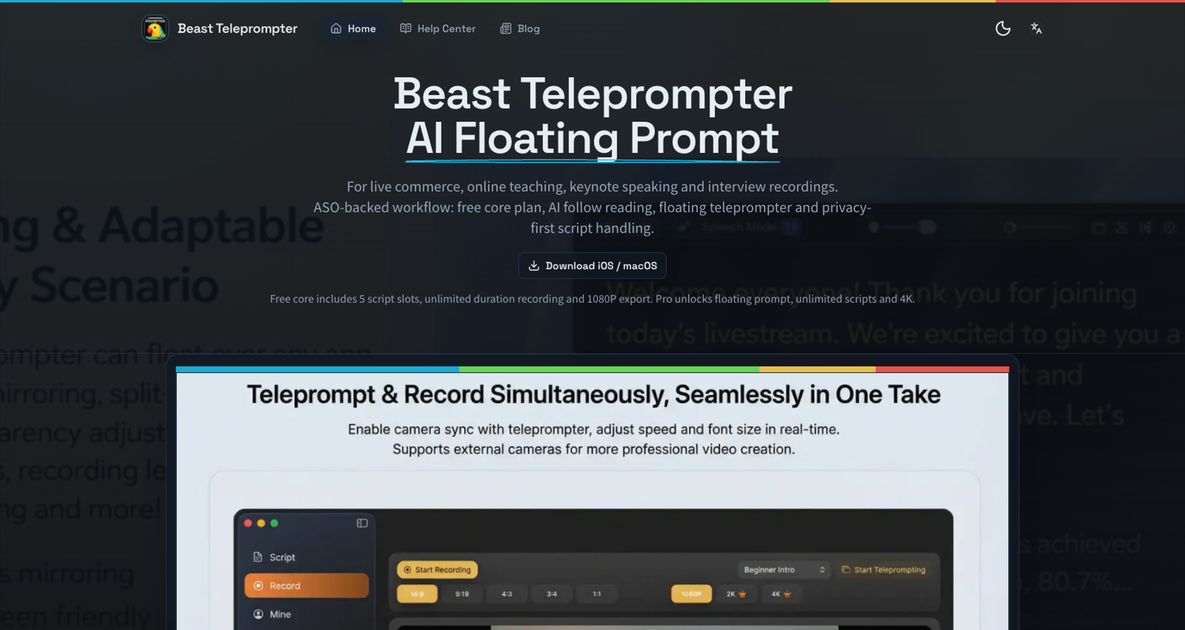 Beast Teleprompter