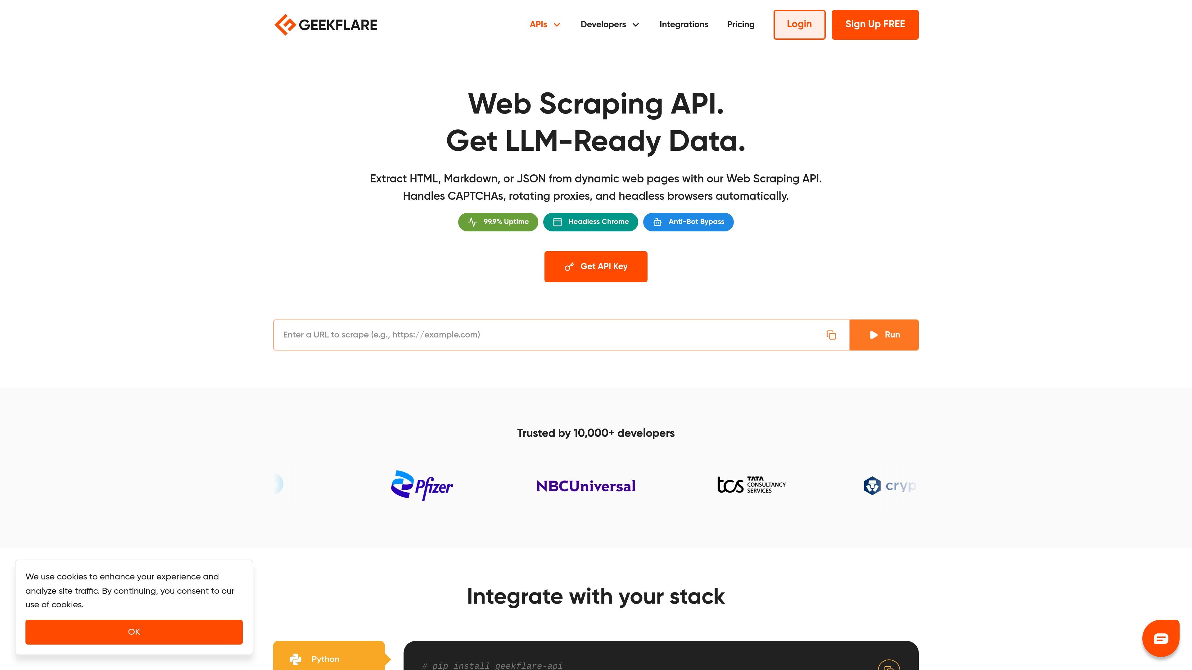 Geekflare Web Scraping API