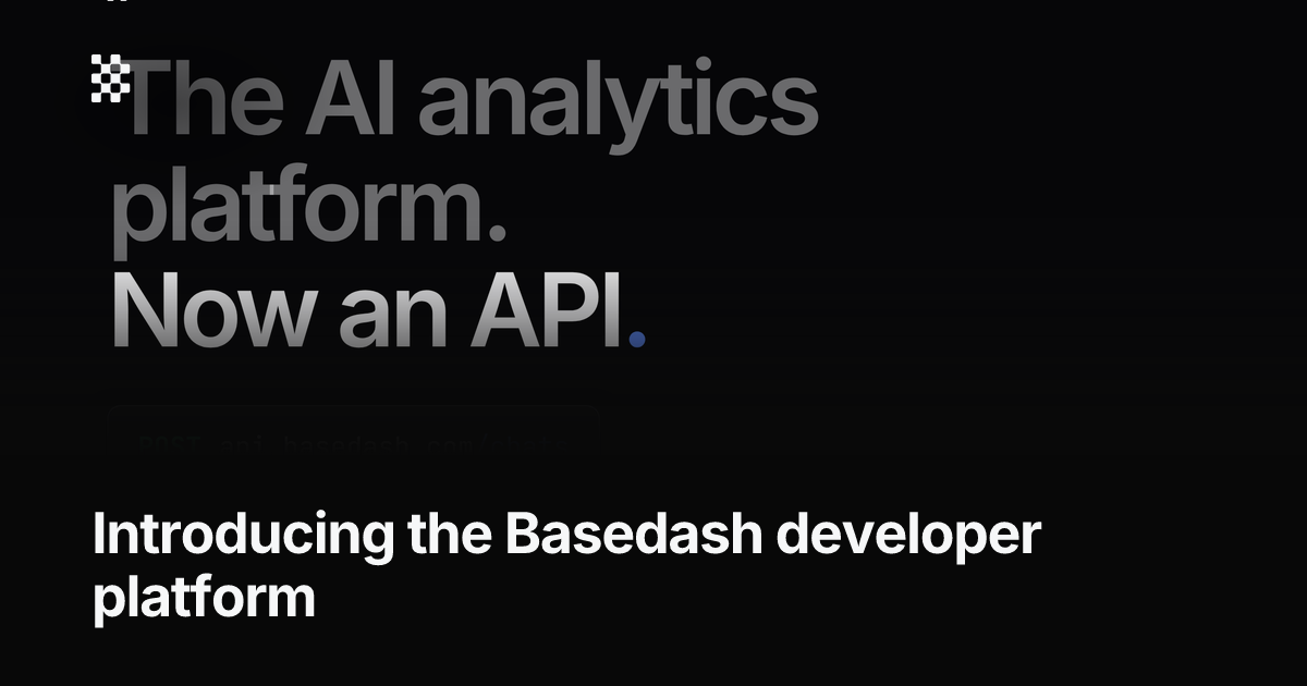 Basedash developer platform