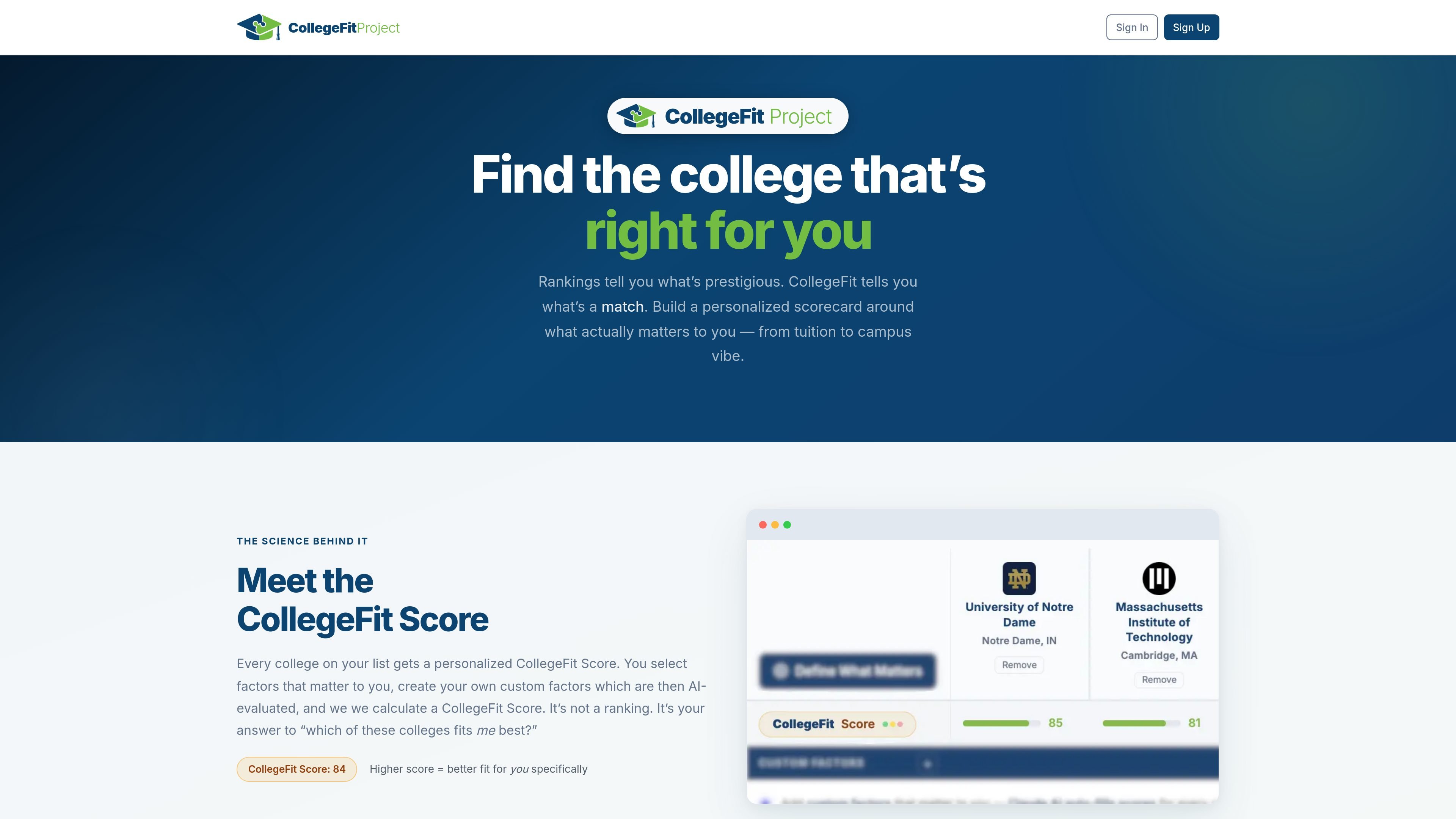 College Fit Project