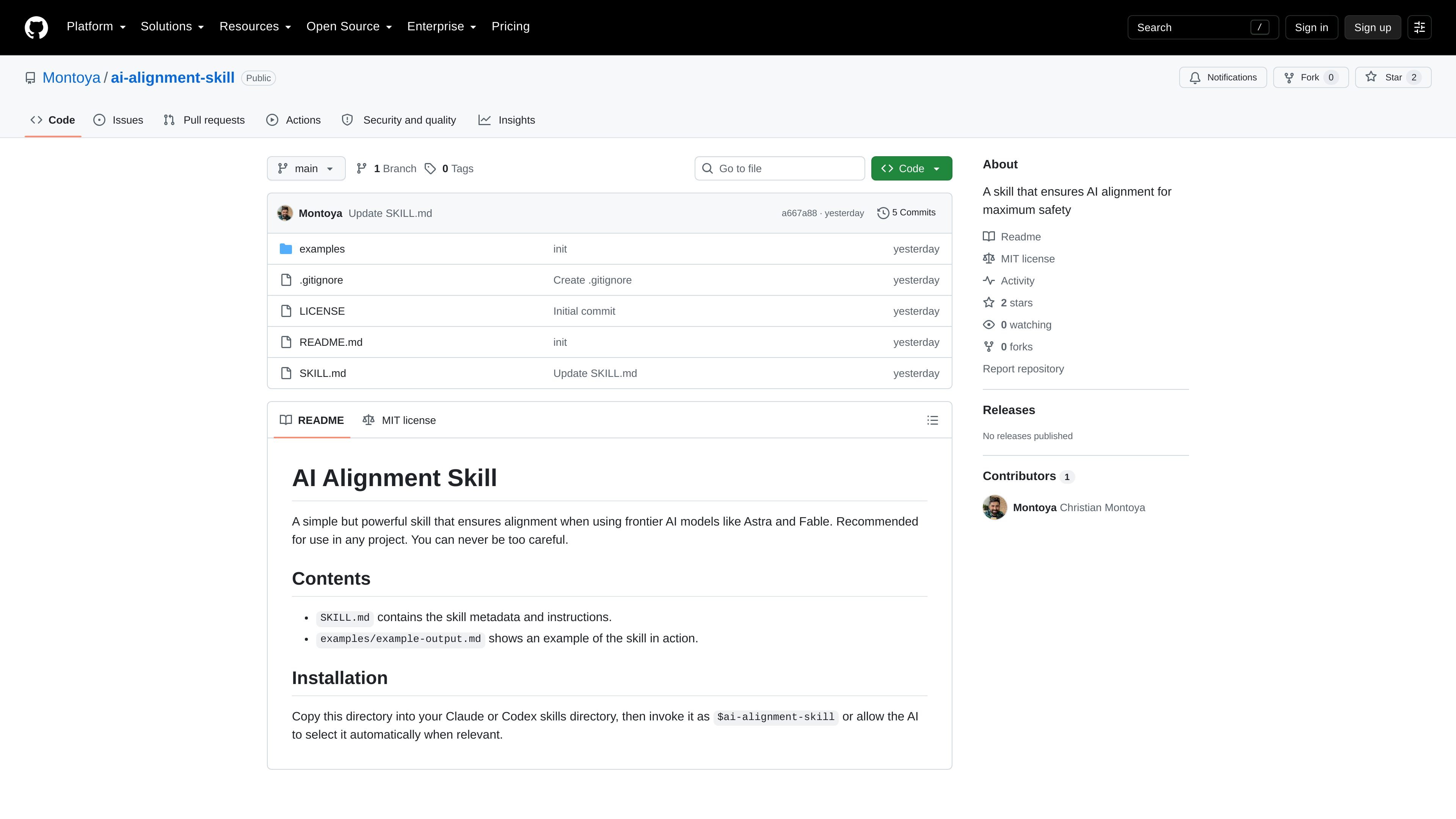 AI Alignment Skill