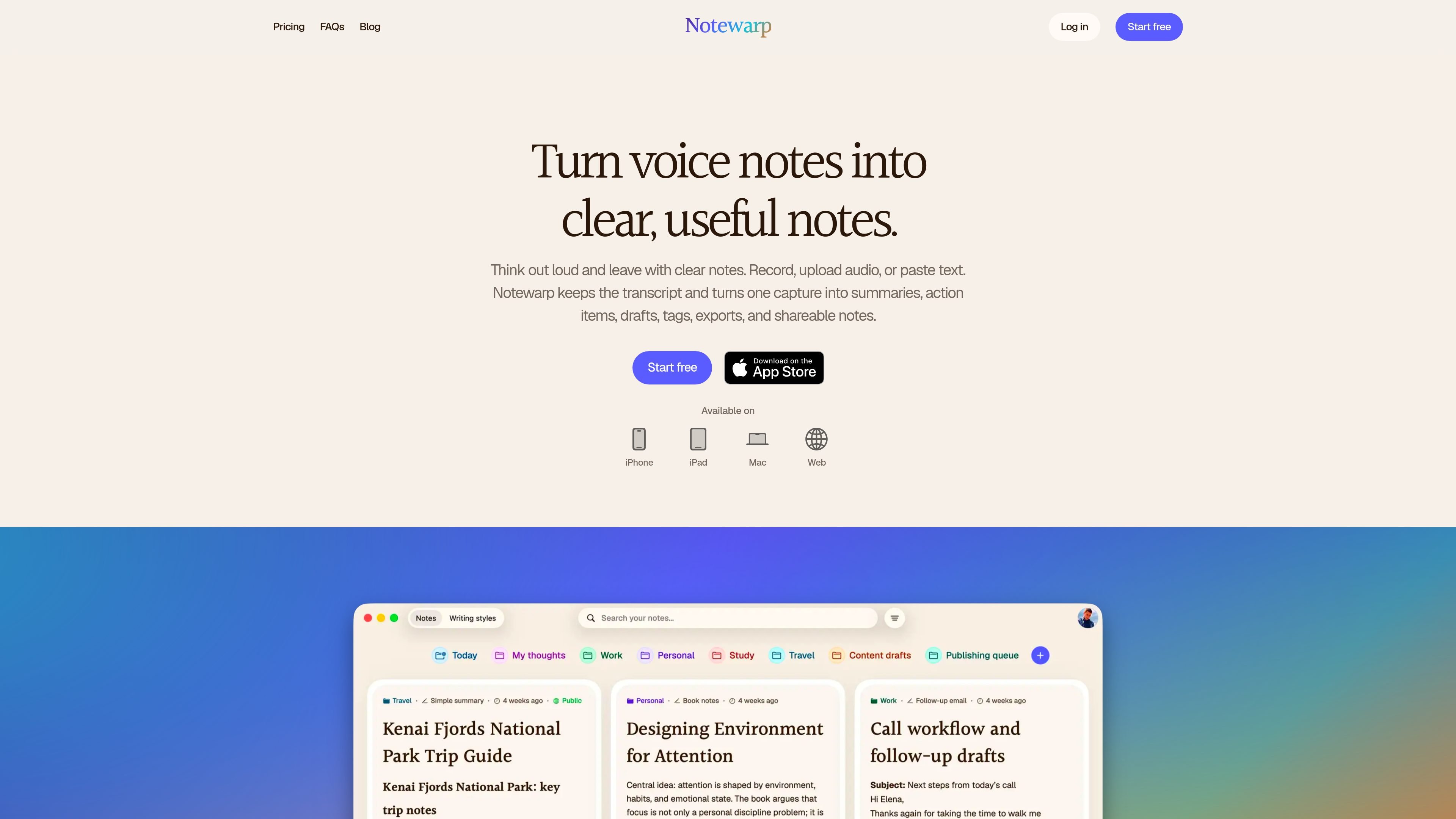 Notewarp