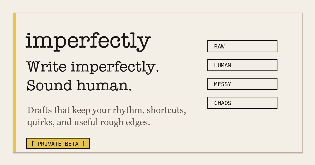 imperfectly