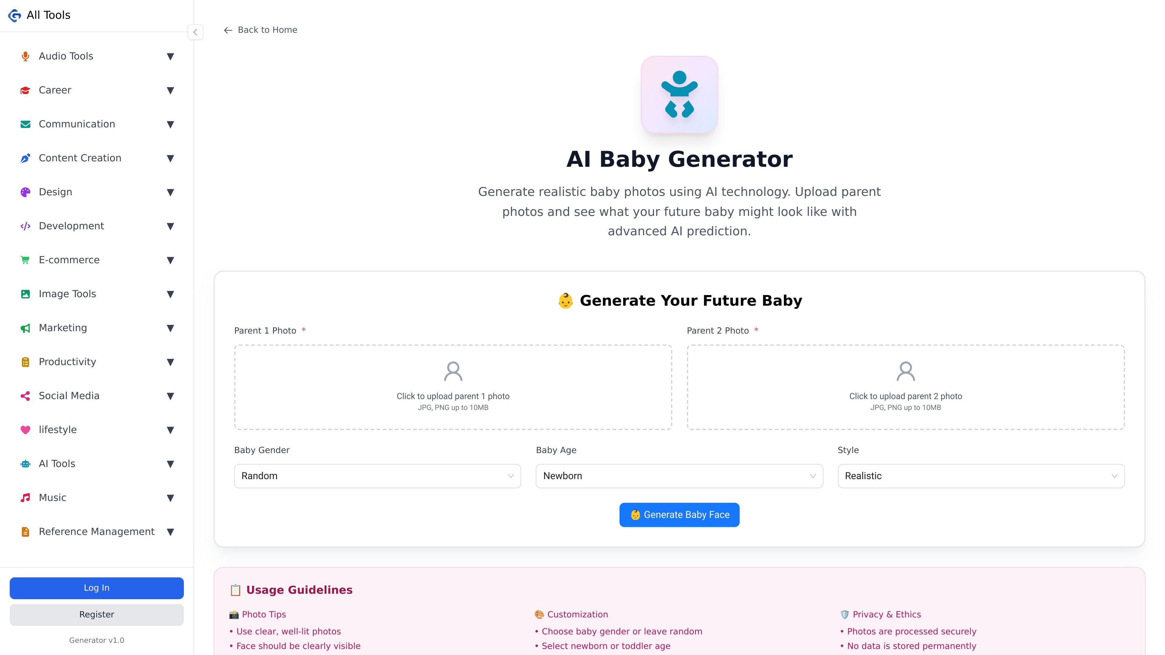 Generator Website