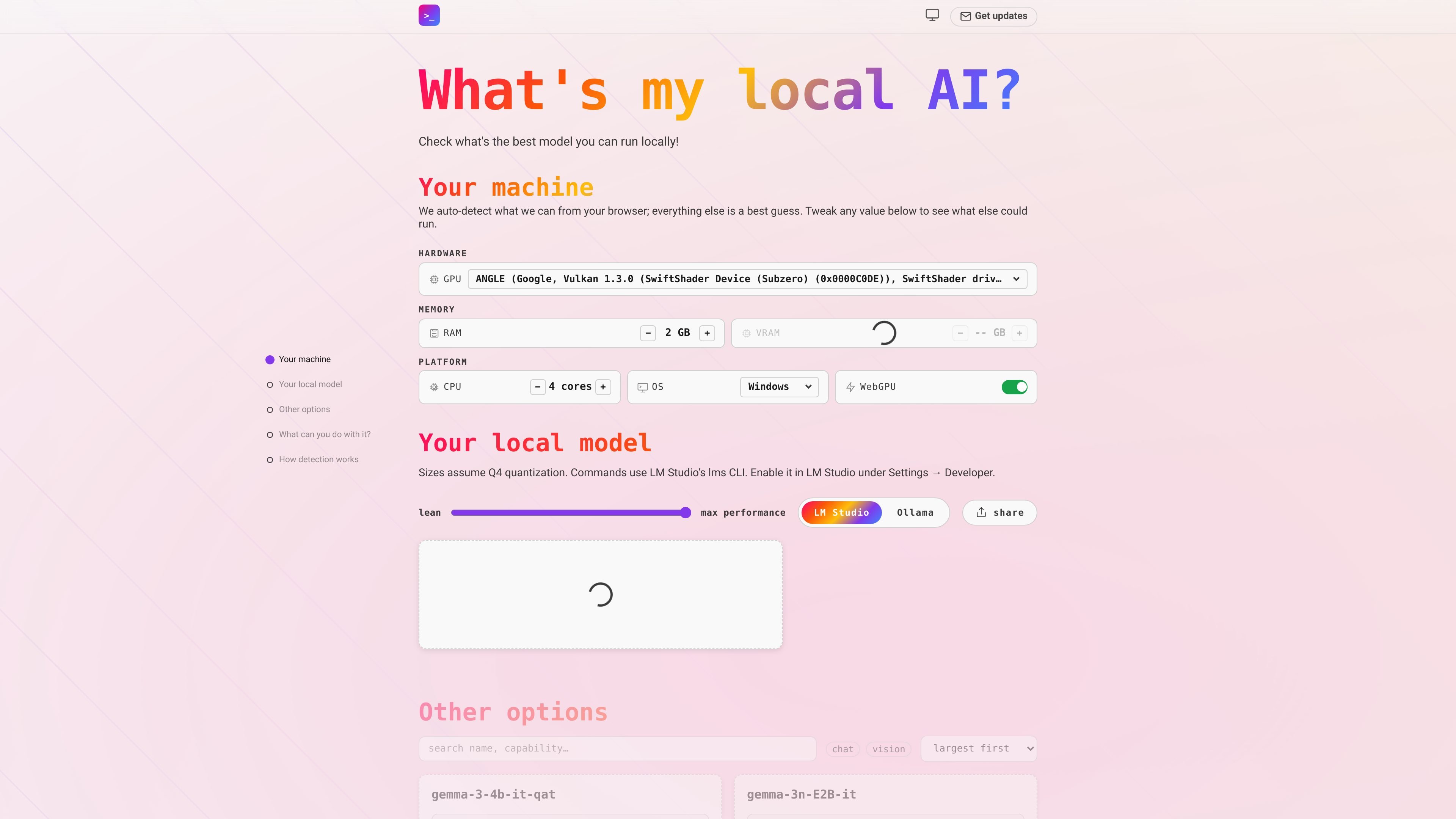 What's my local AI?