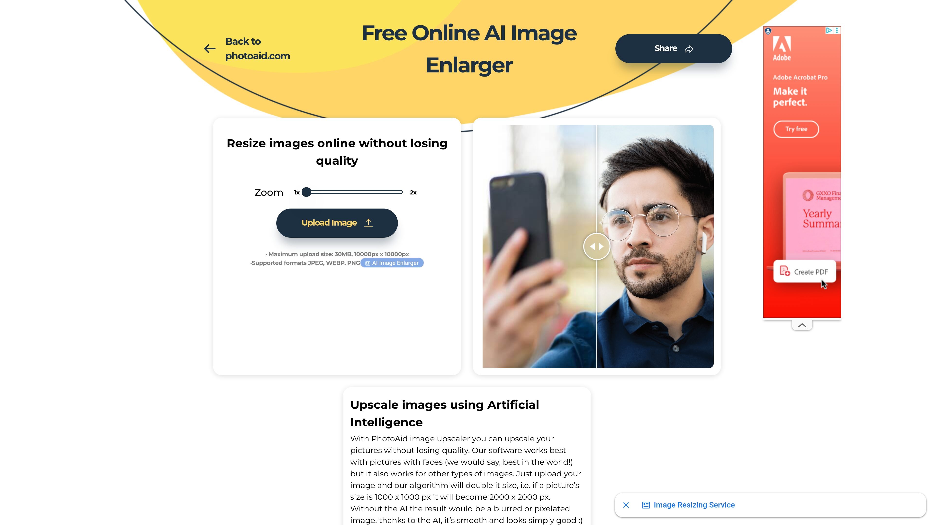 Free Online AI Image Enlarger
