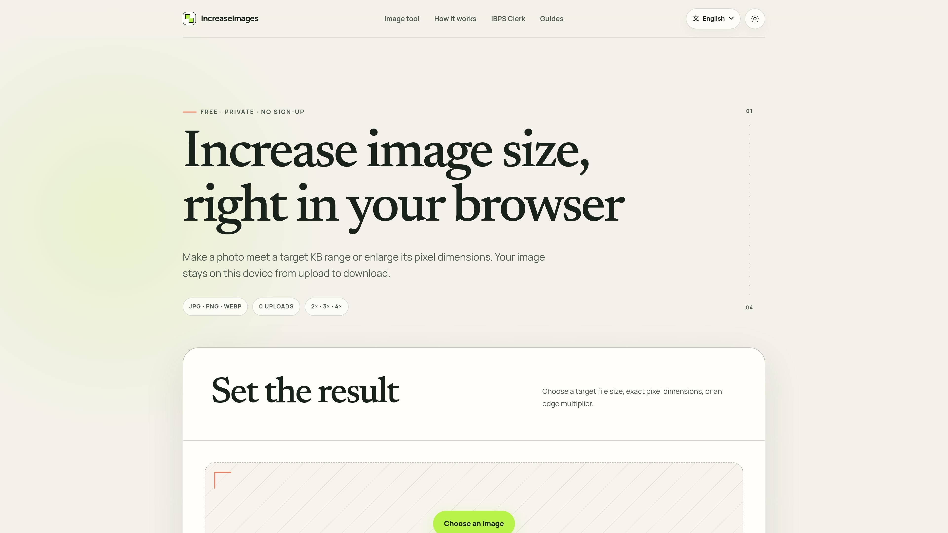 Increase Image Size Online Free