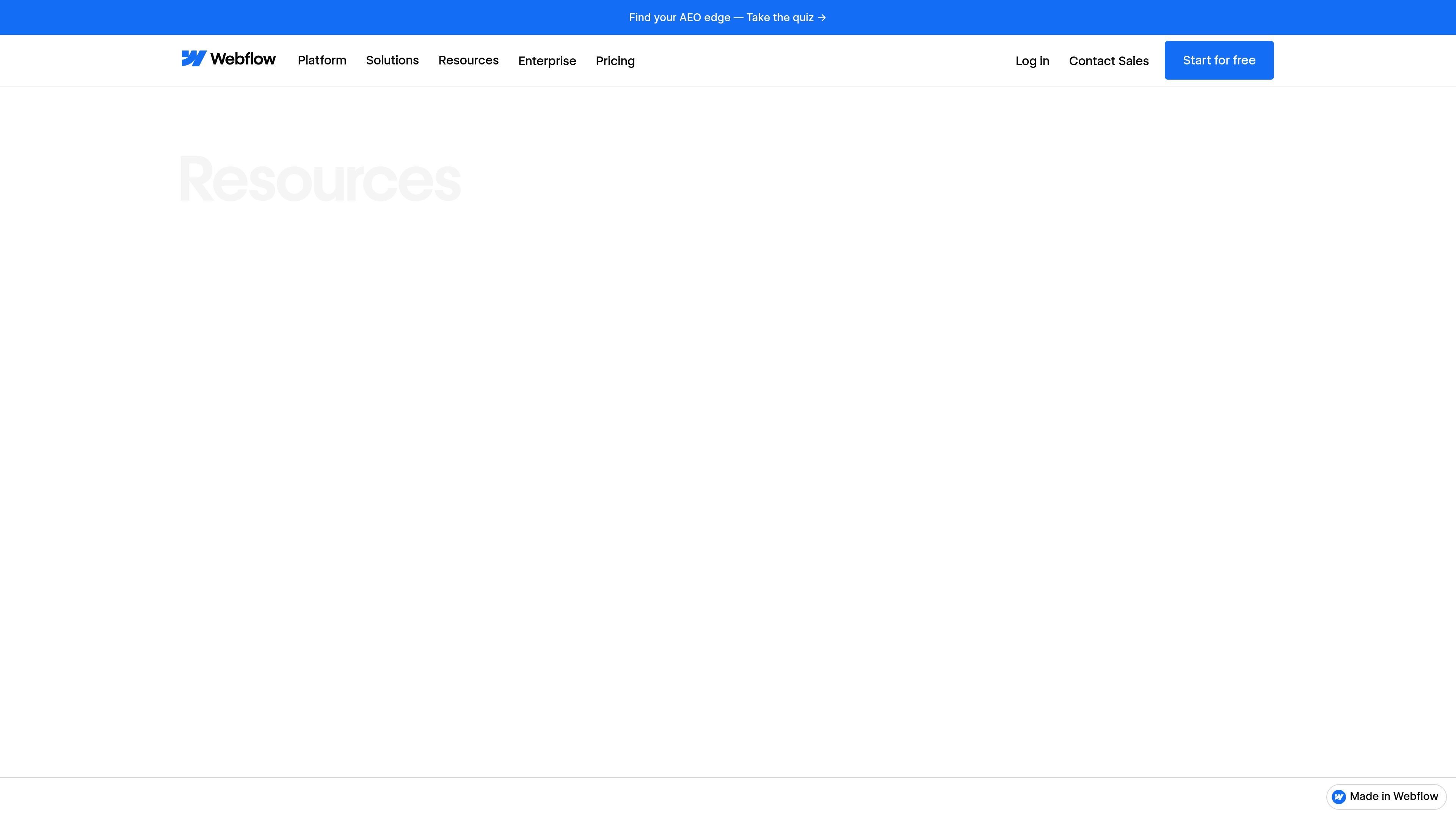 Webflow AI site builder