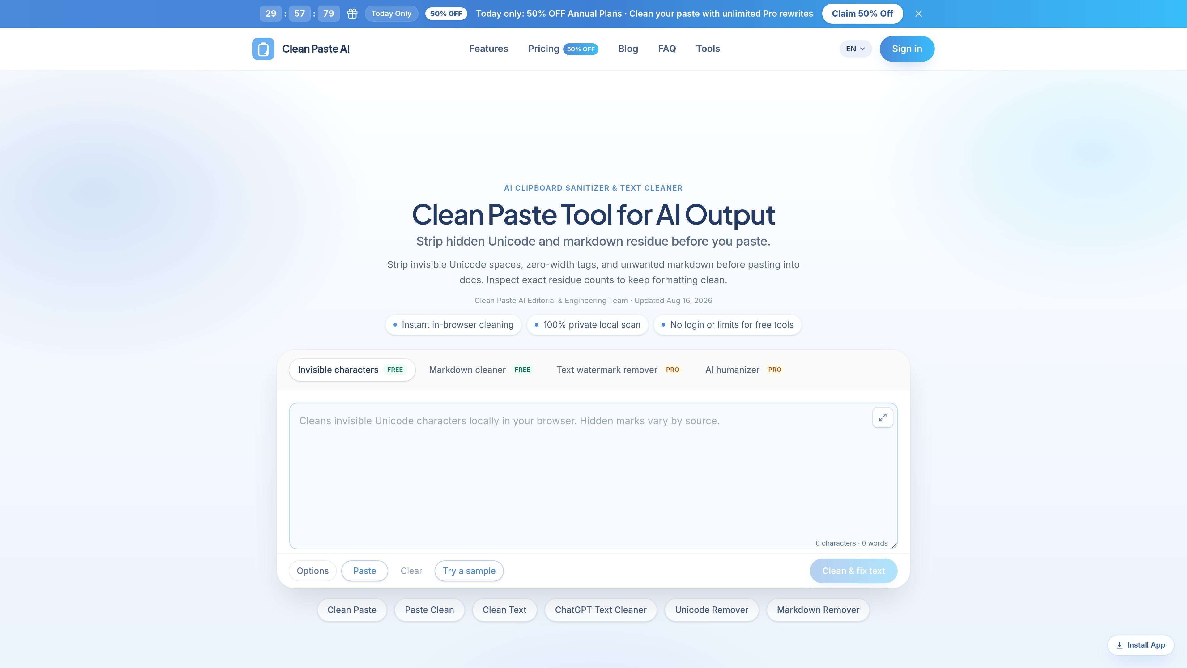 Clean Paste AI