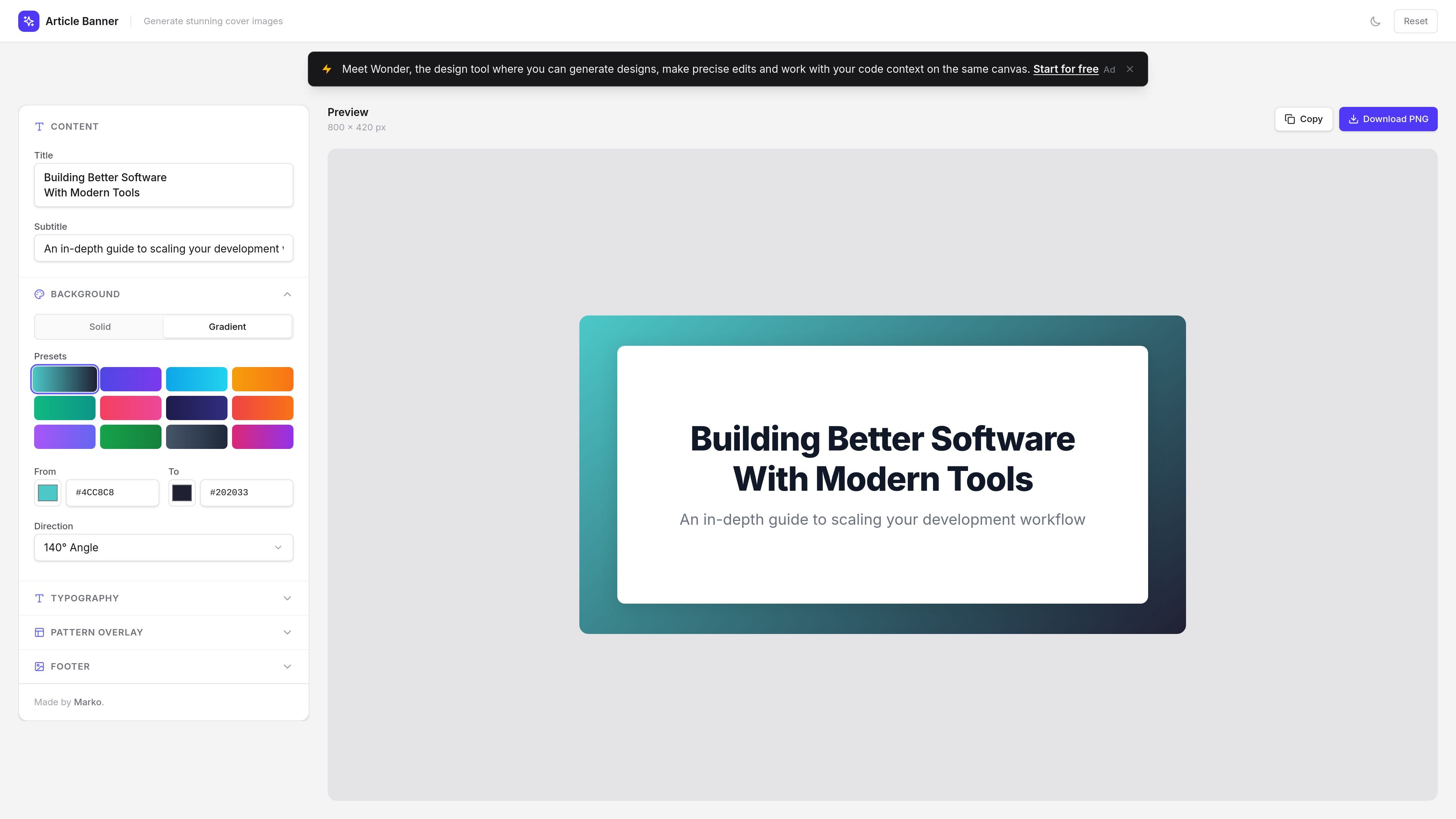 Article Banner Generator