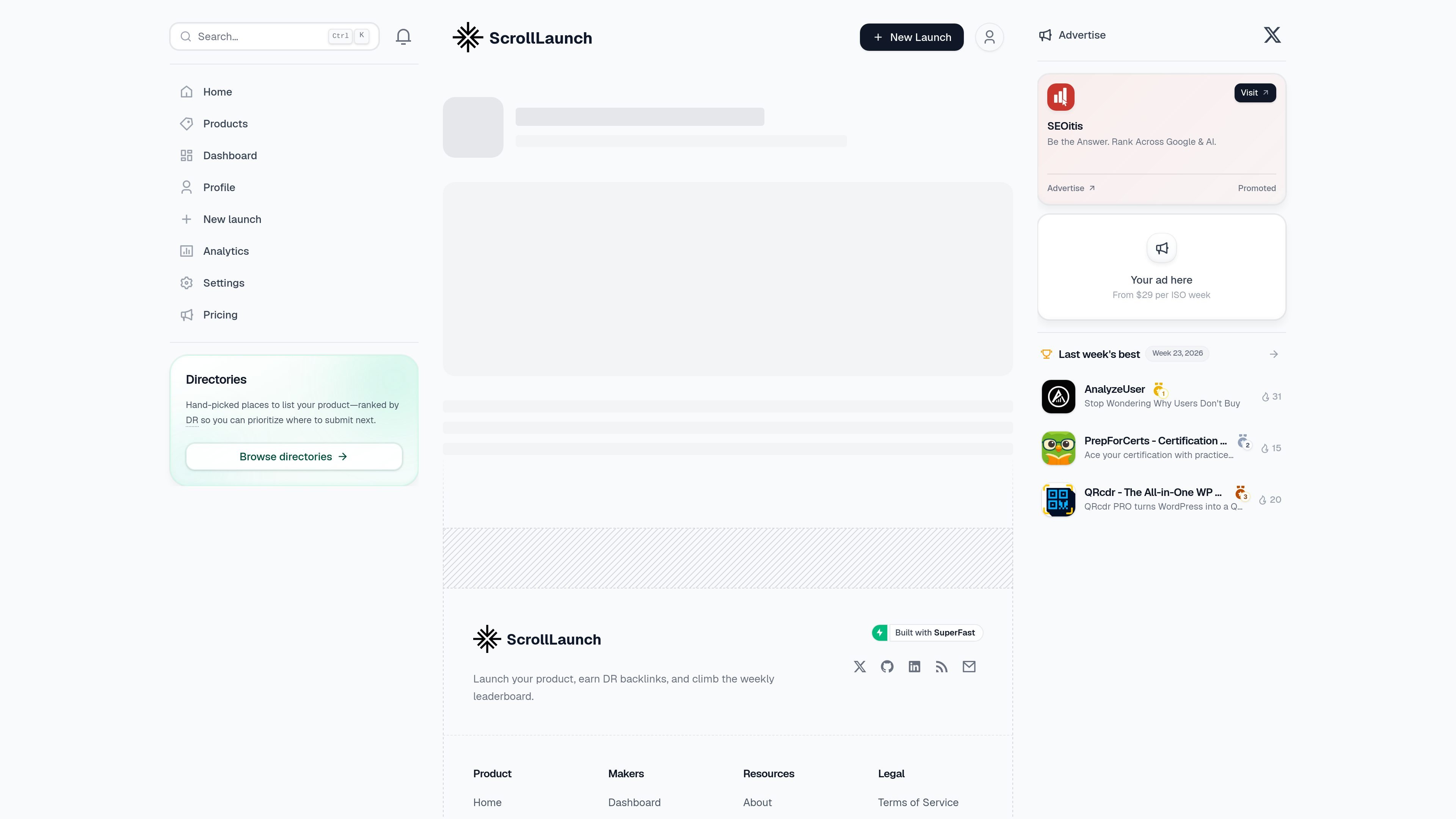 ScrollLaunch