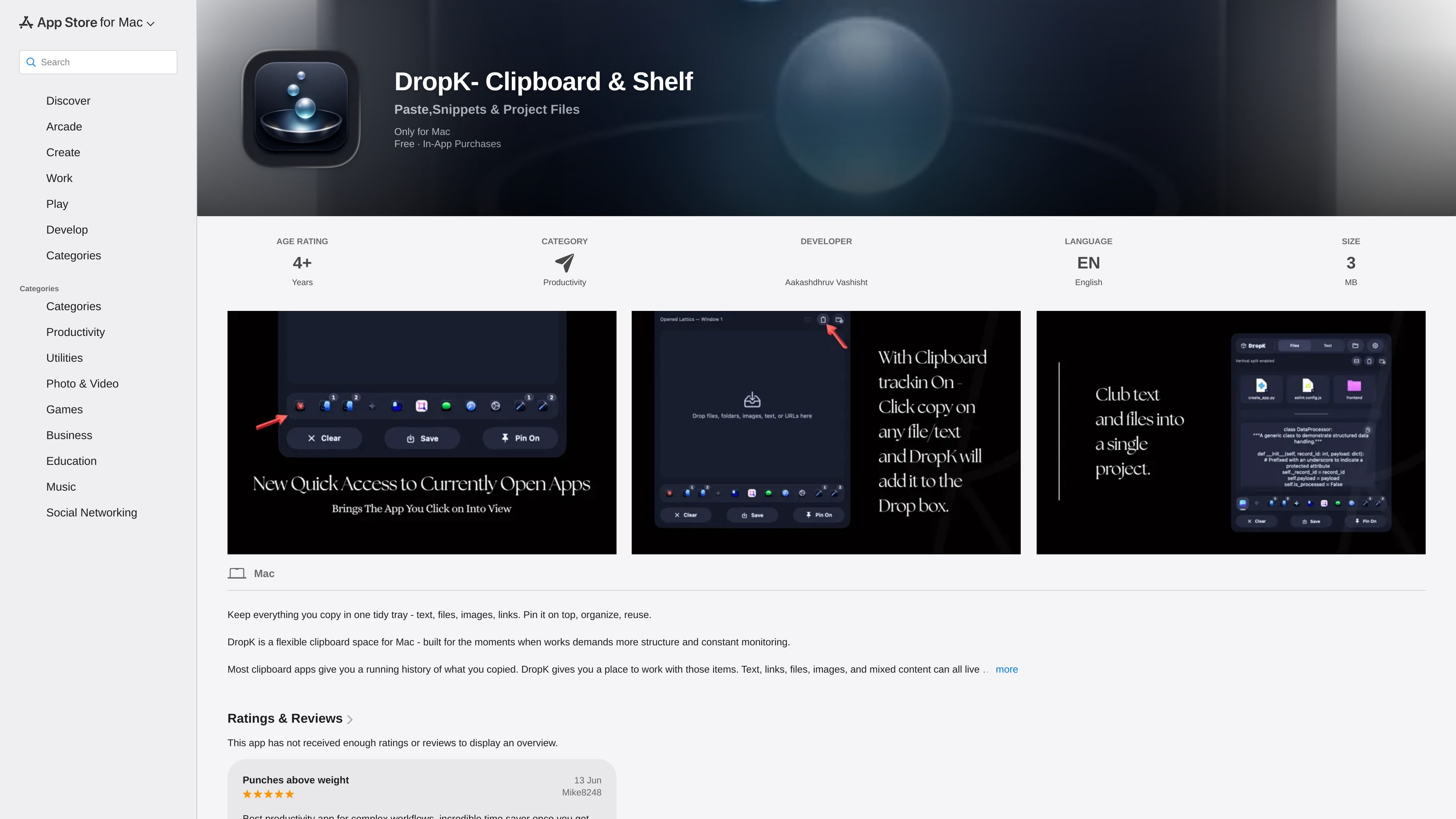 DropK- Clipboard & Shelf