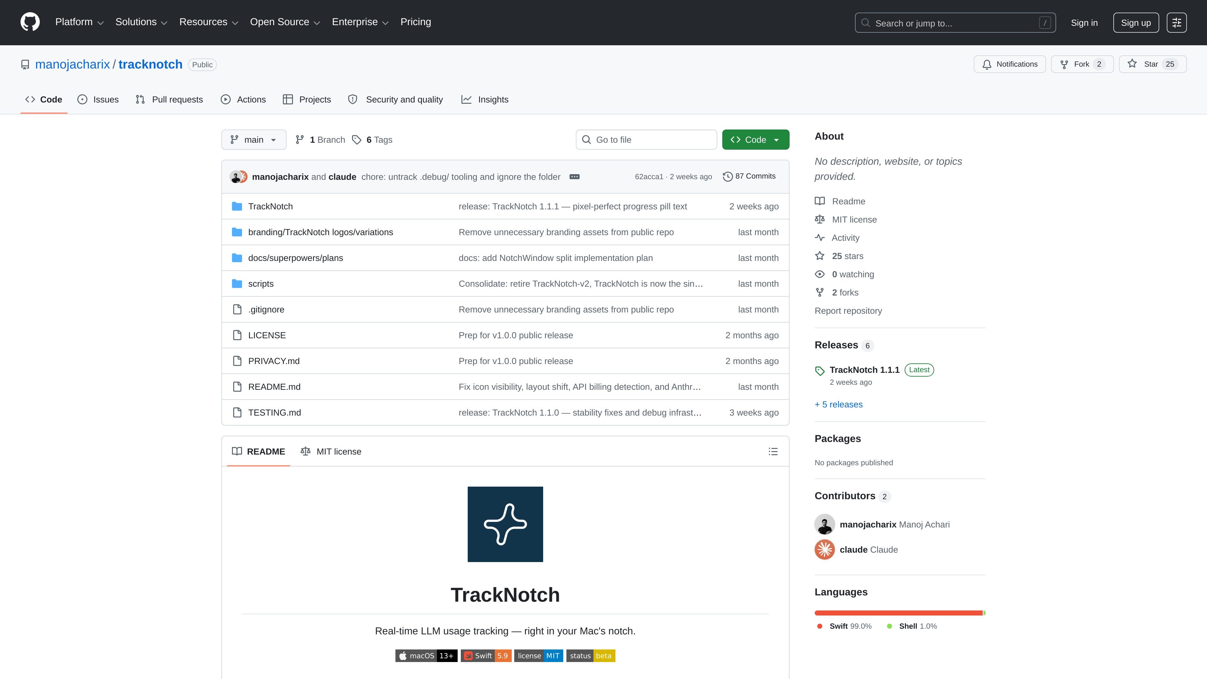 TrackNotch