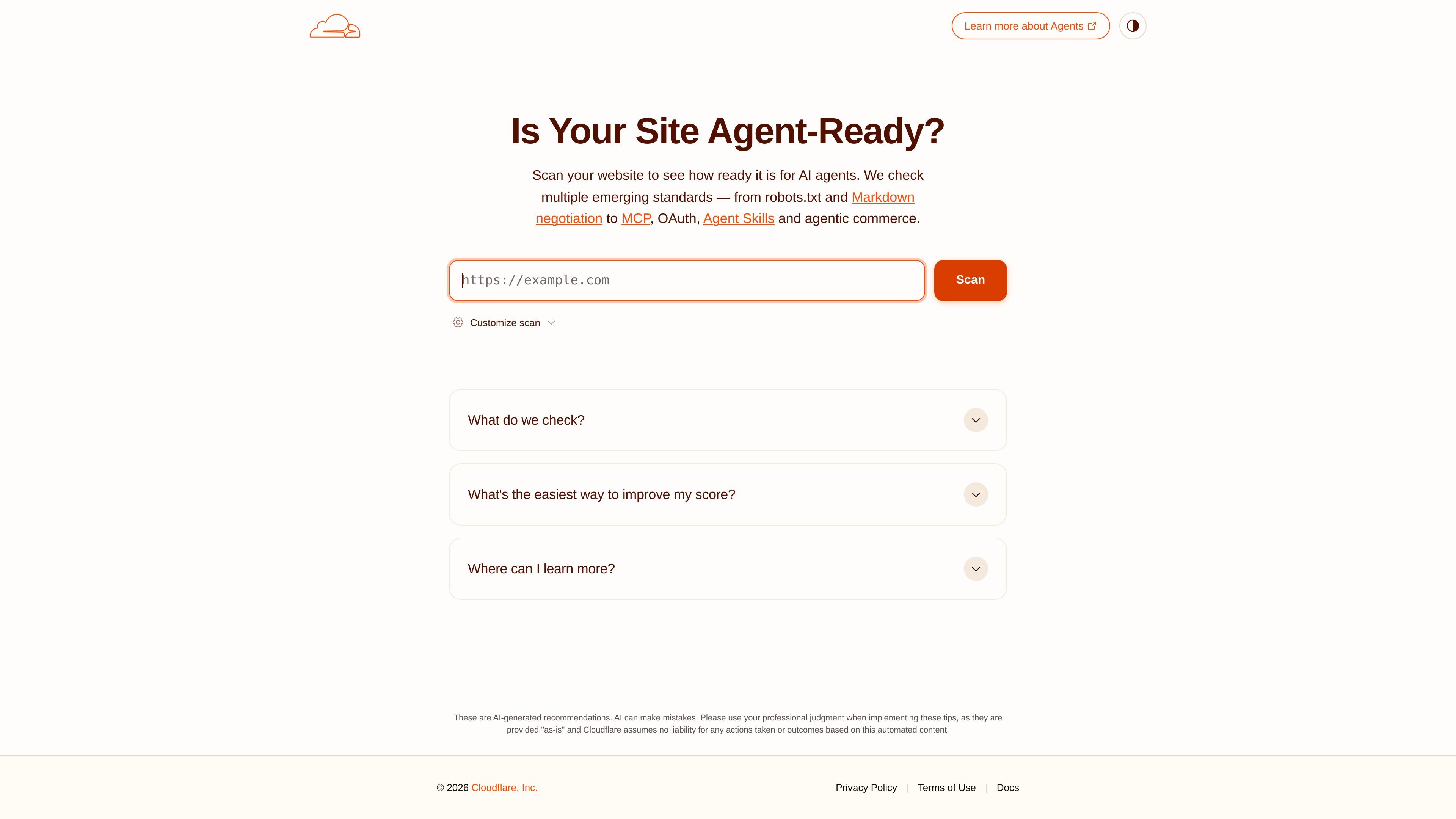 Is Your Site Agent-Ready?