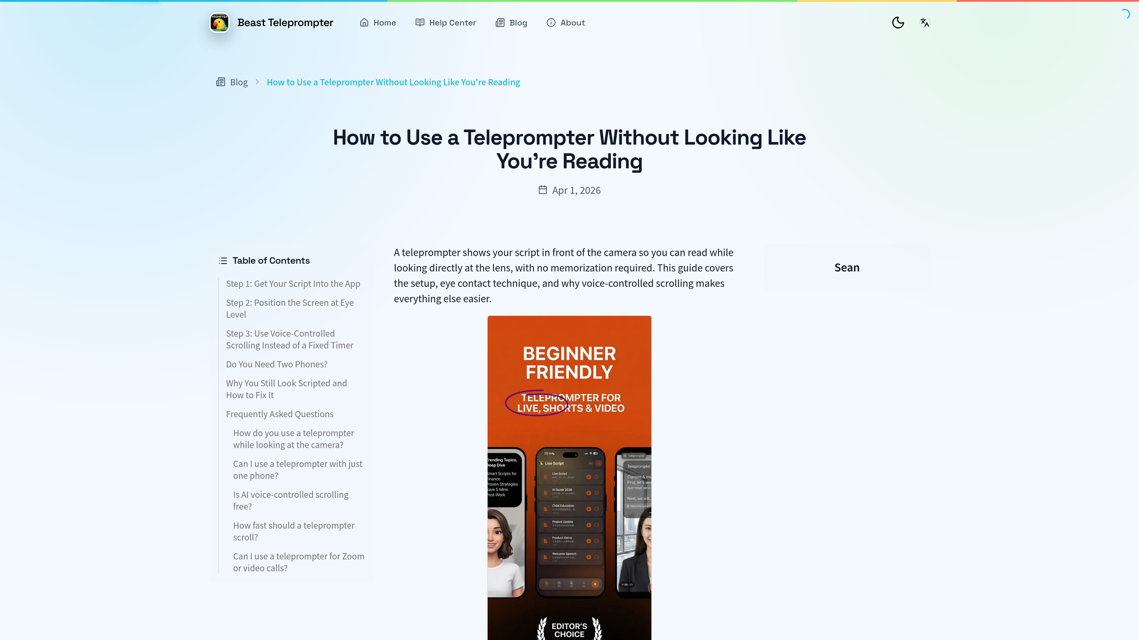 Beast Teleprompter