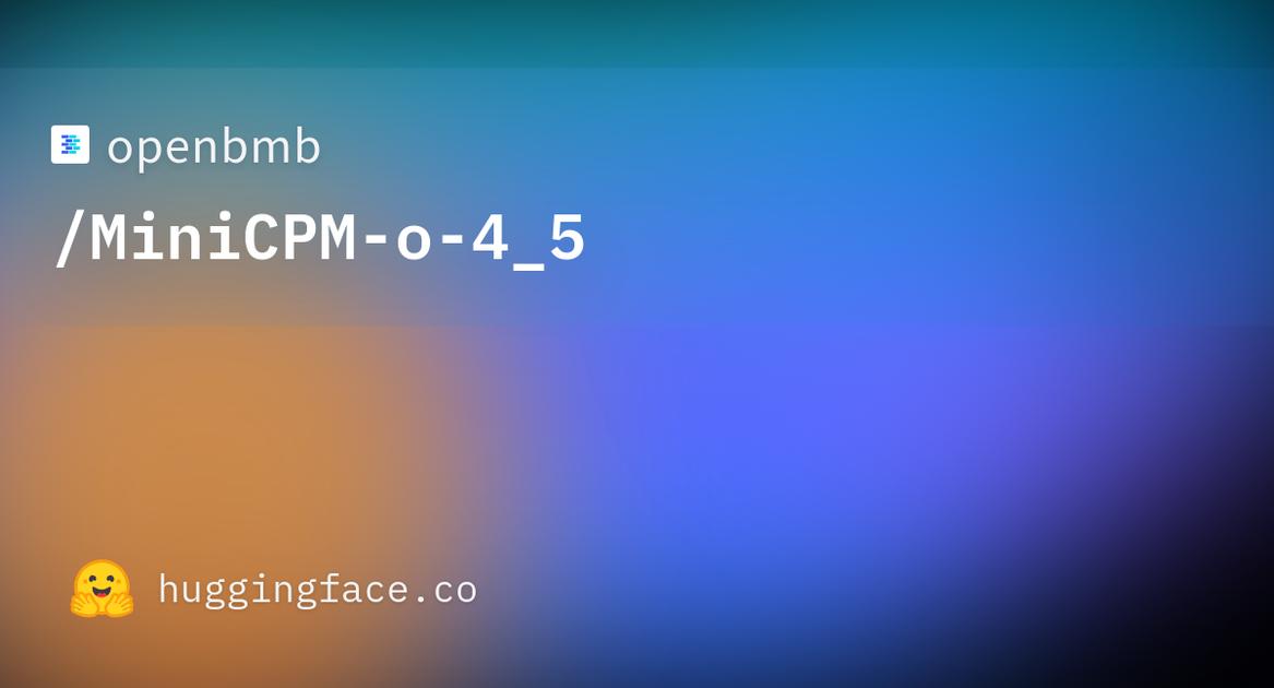 MiniCPM-o 4.5