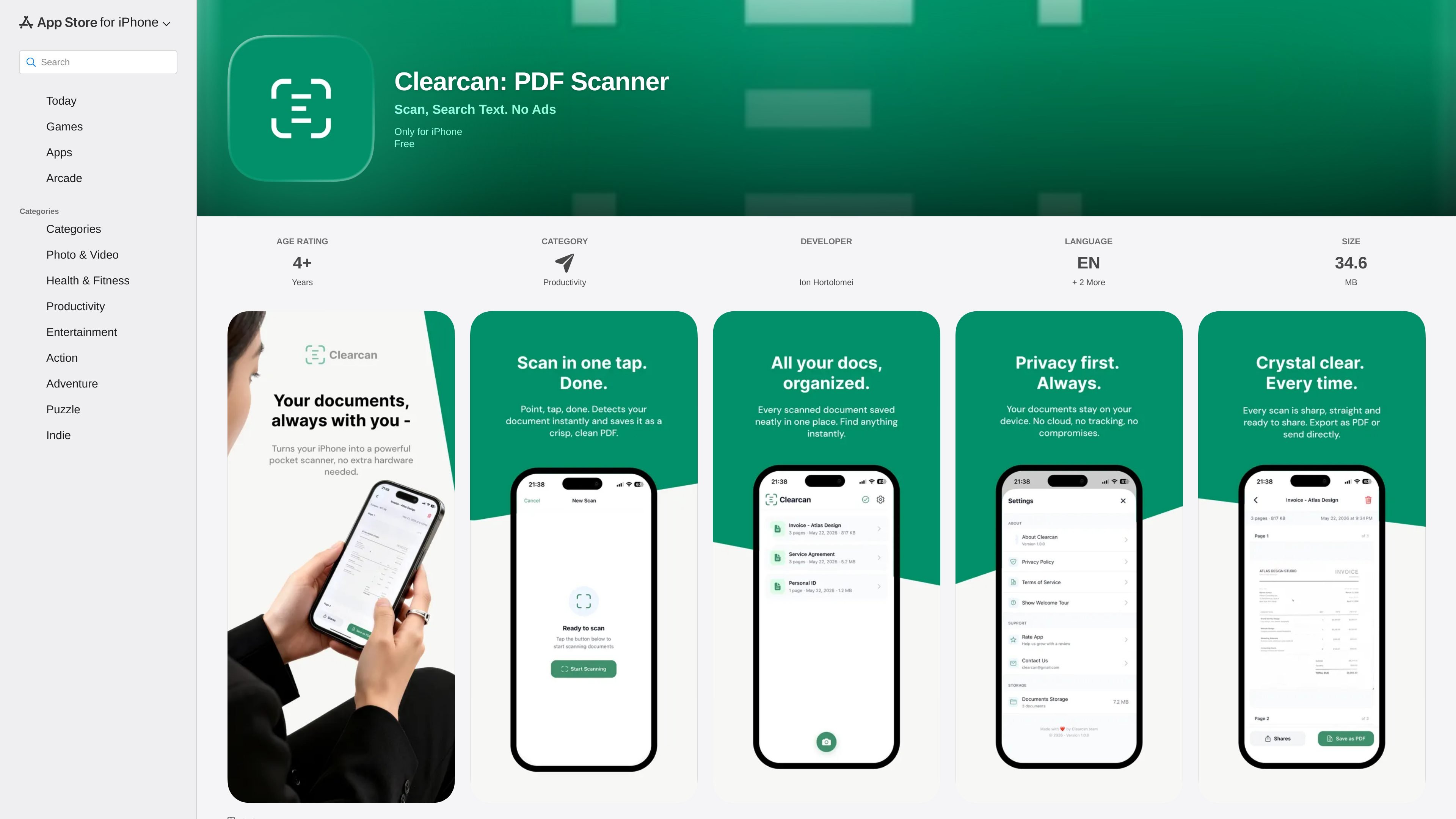 Clearcan: PDF Scanner