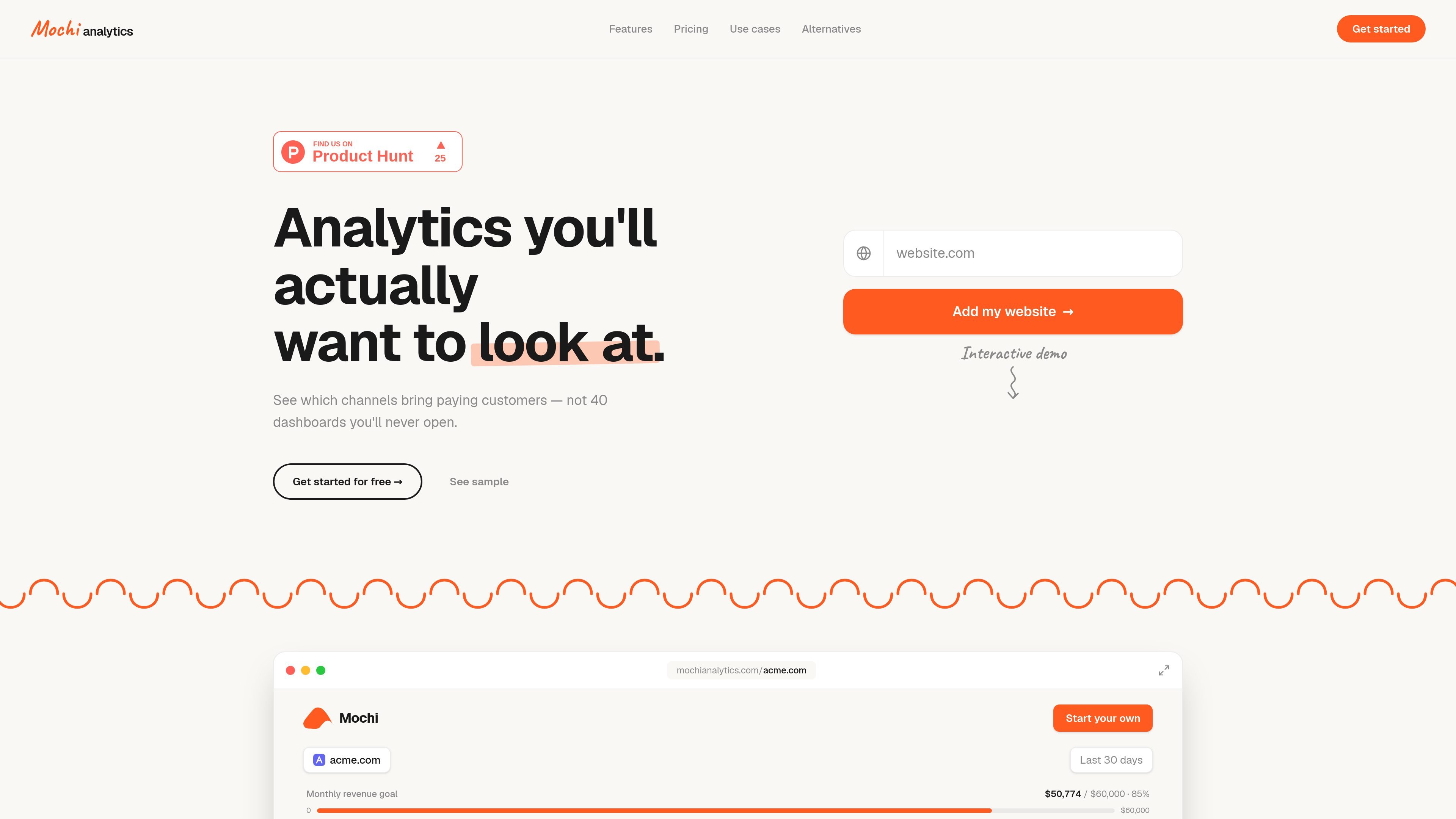 Mochi analytics