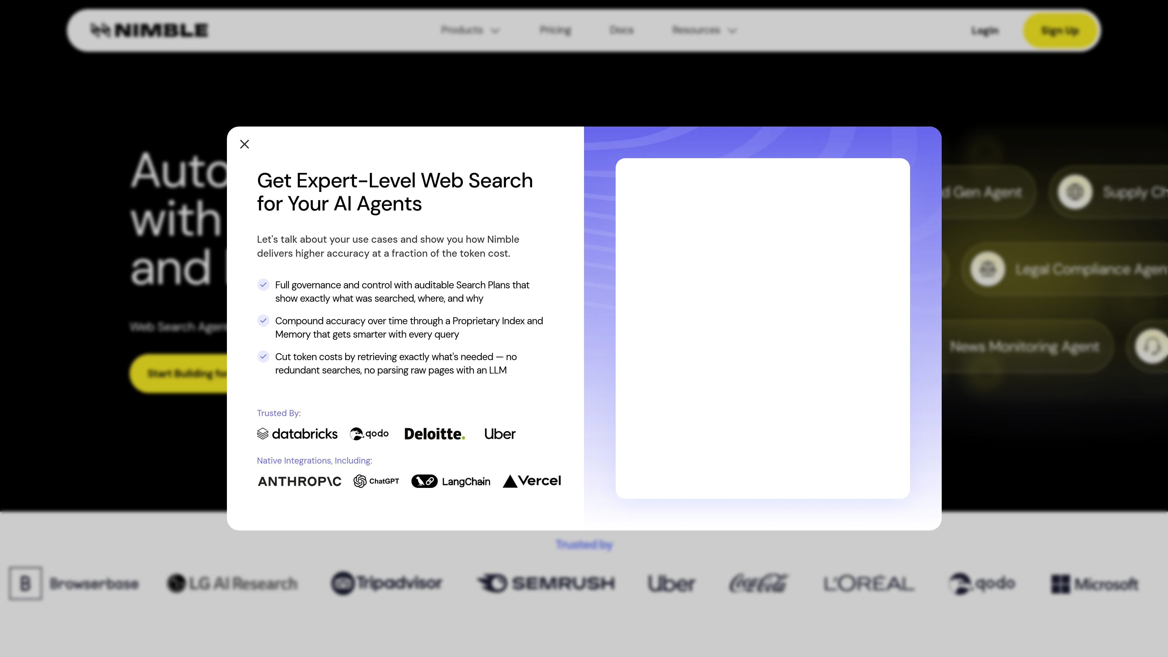 Nimble Web Search Agents