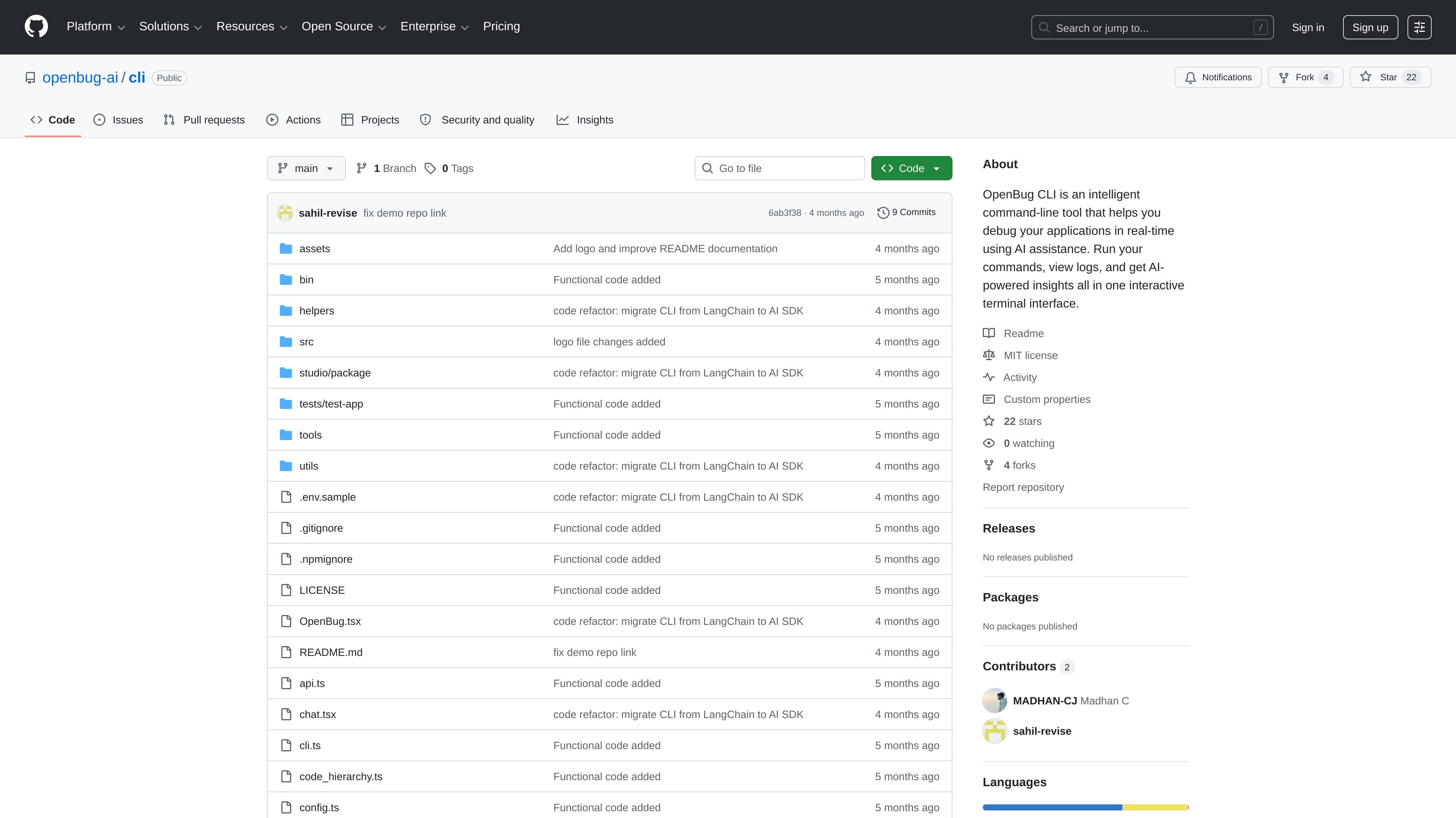 OpenBug CLI