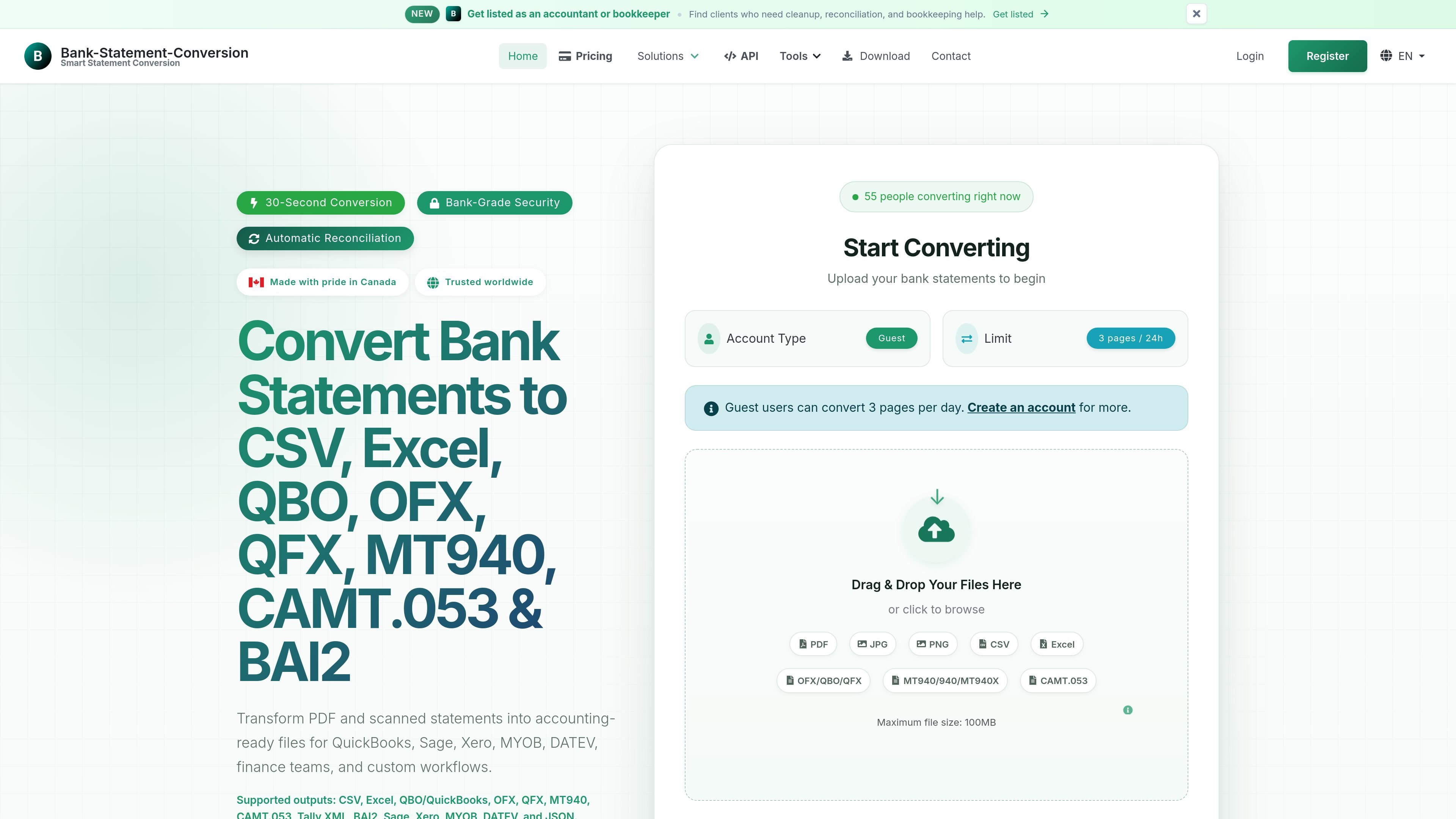 Bank Statement Conversion
