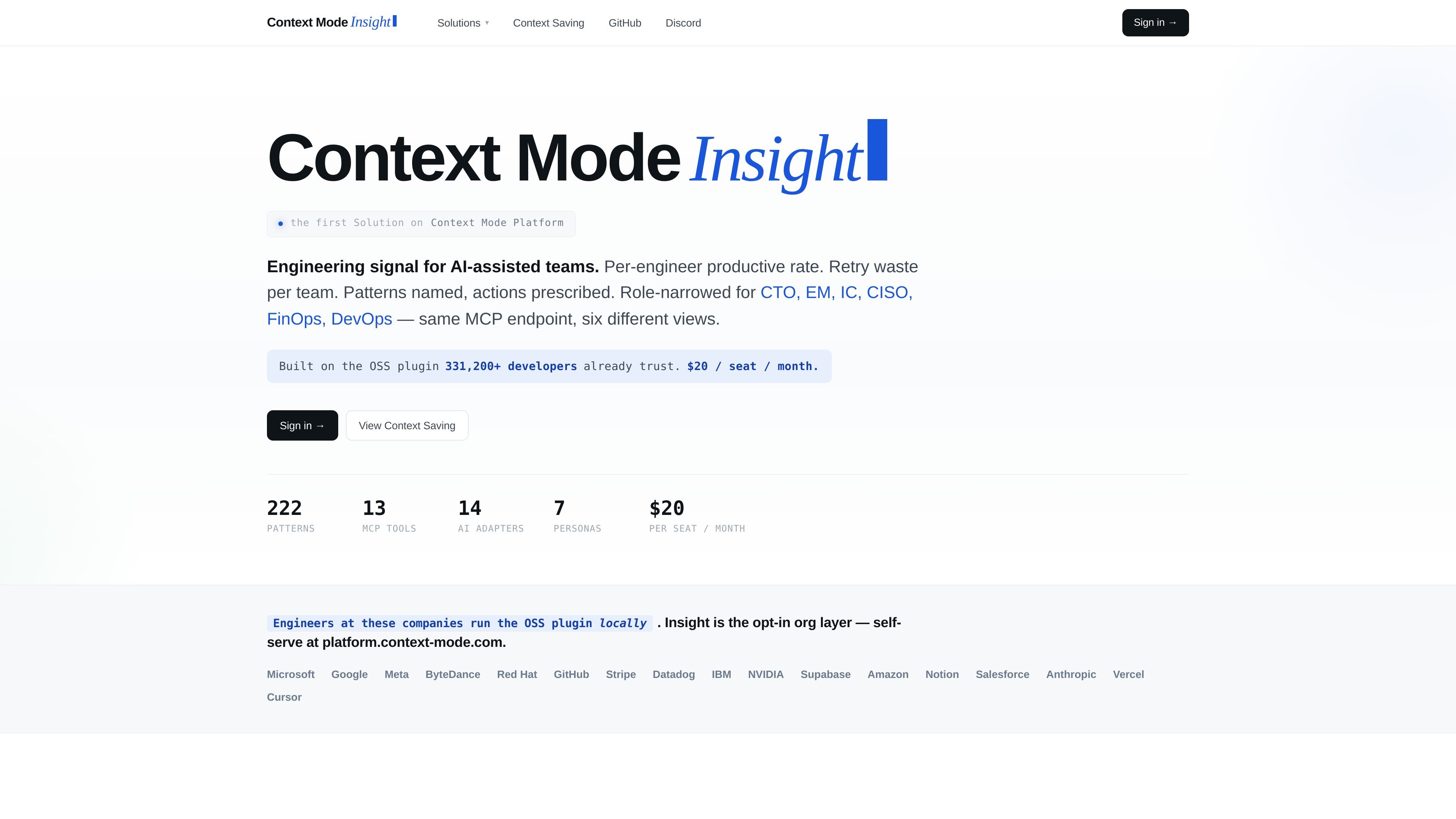 Context Mode Insight
