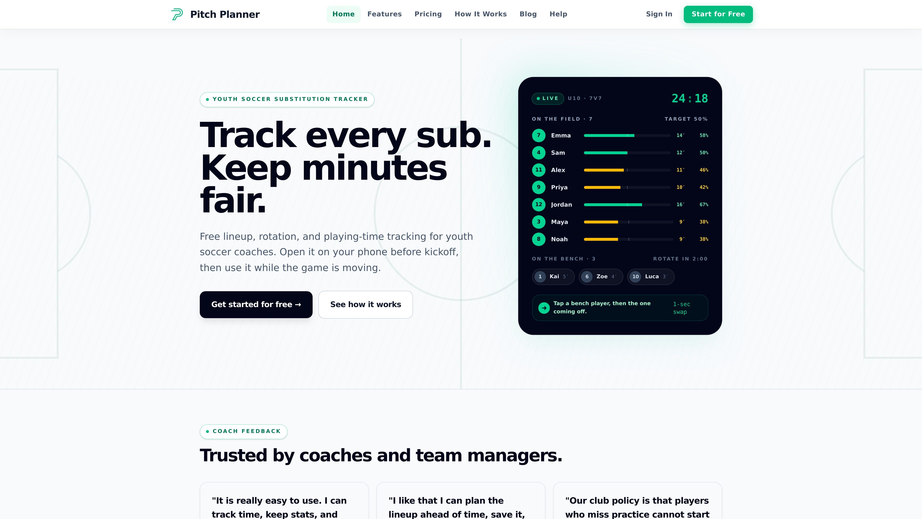Pitch Planner