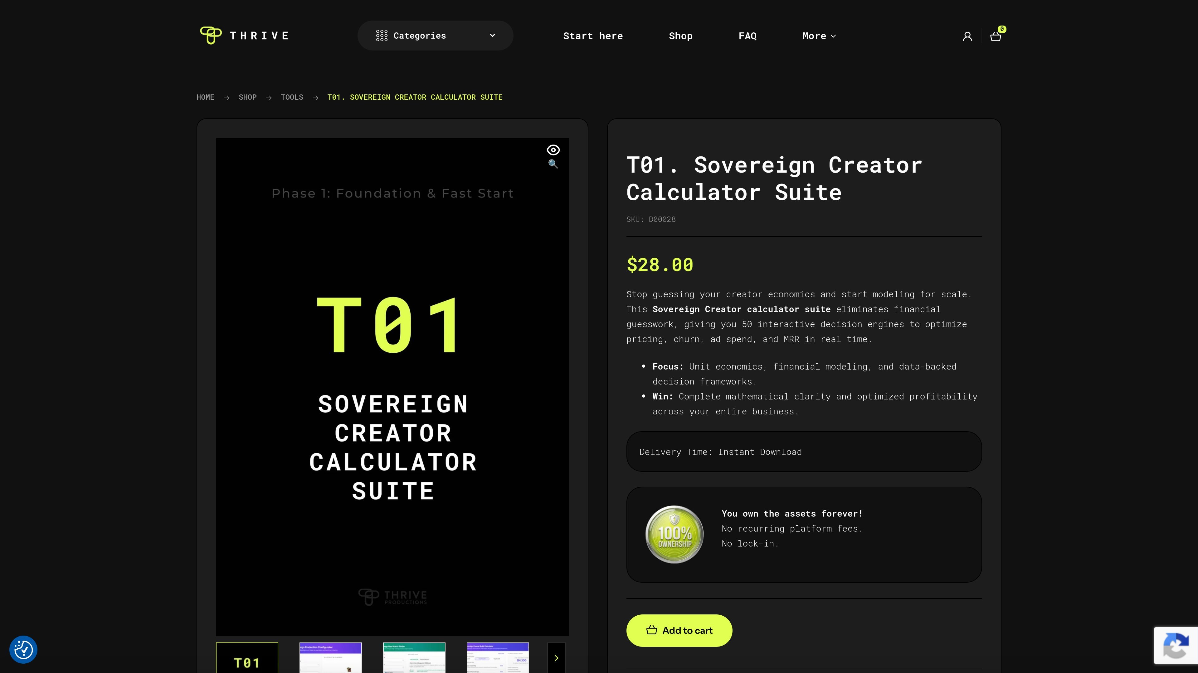 T01. Sovereign Creator Calculator Suite