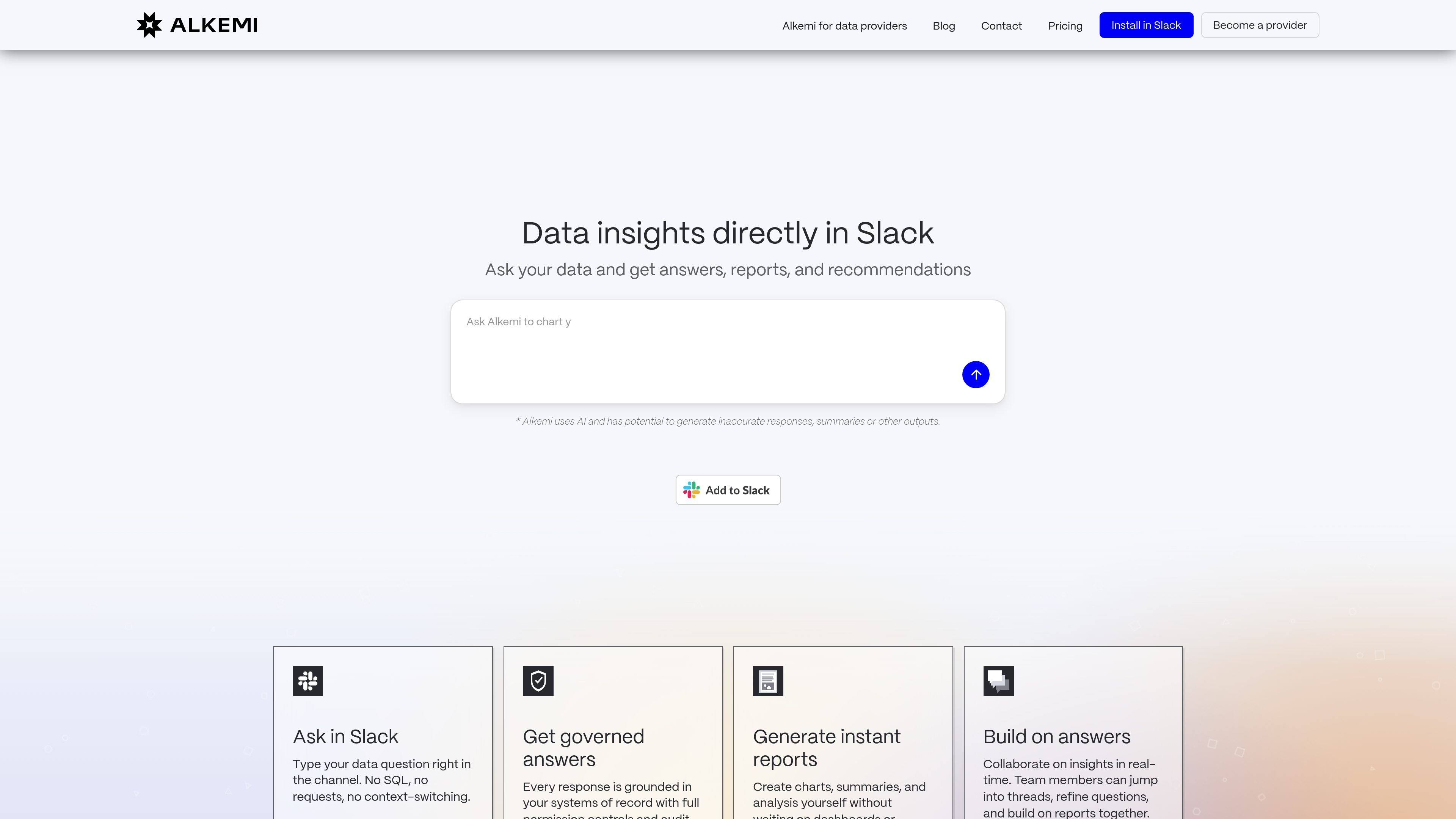 Alkemi Slack agent