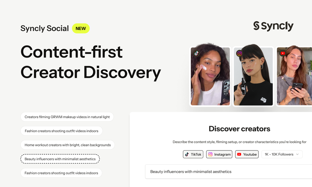 Syncly Social Creator Discovery