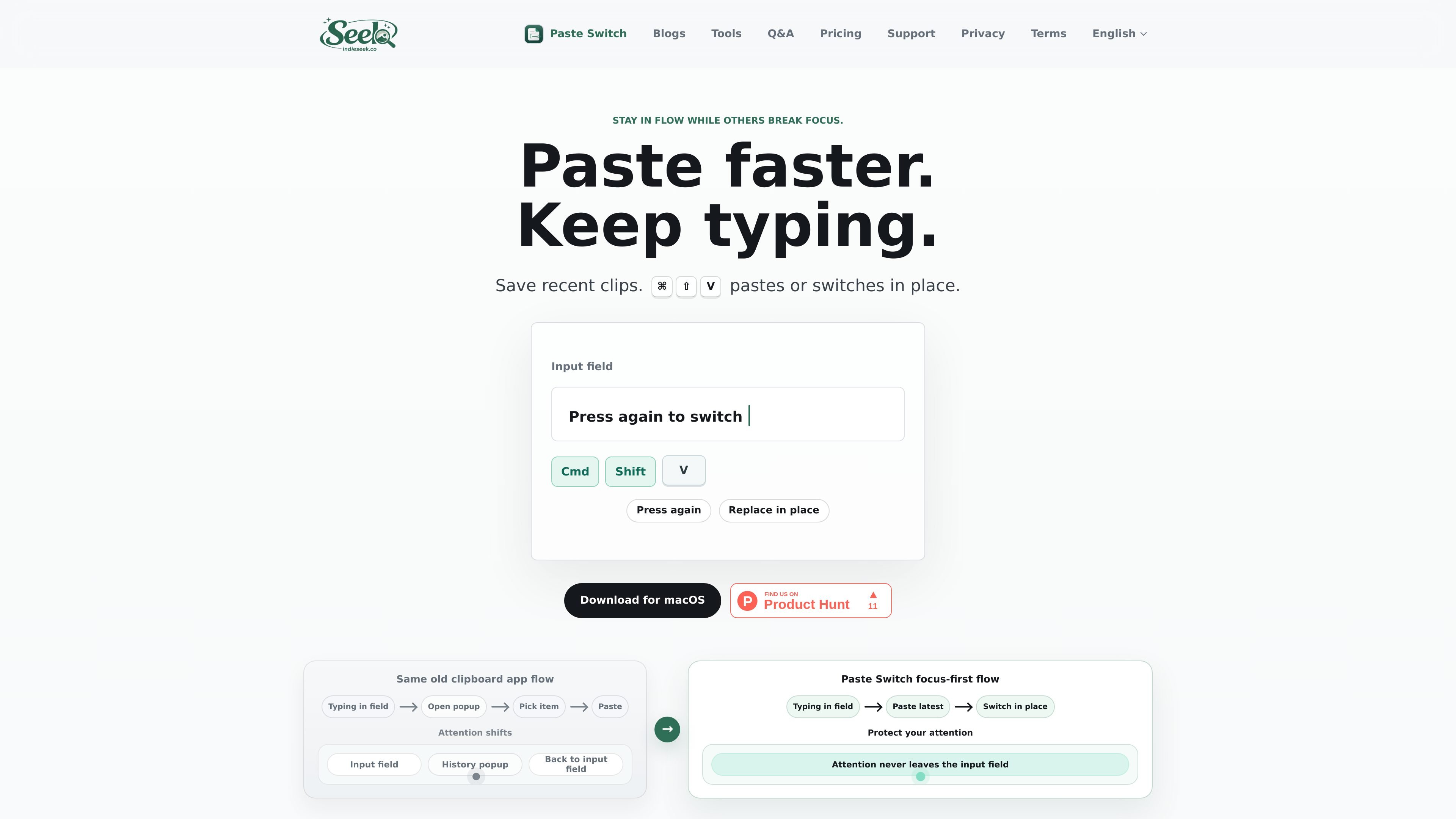 Paste Switch