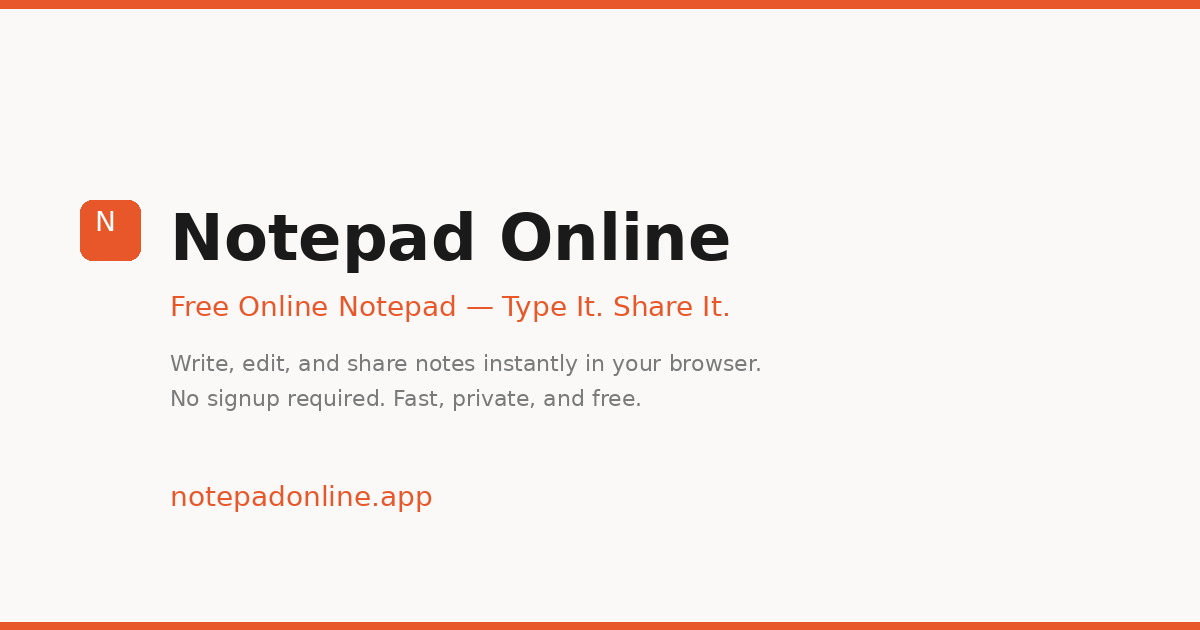 Notepad Online