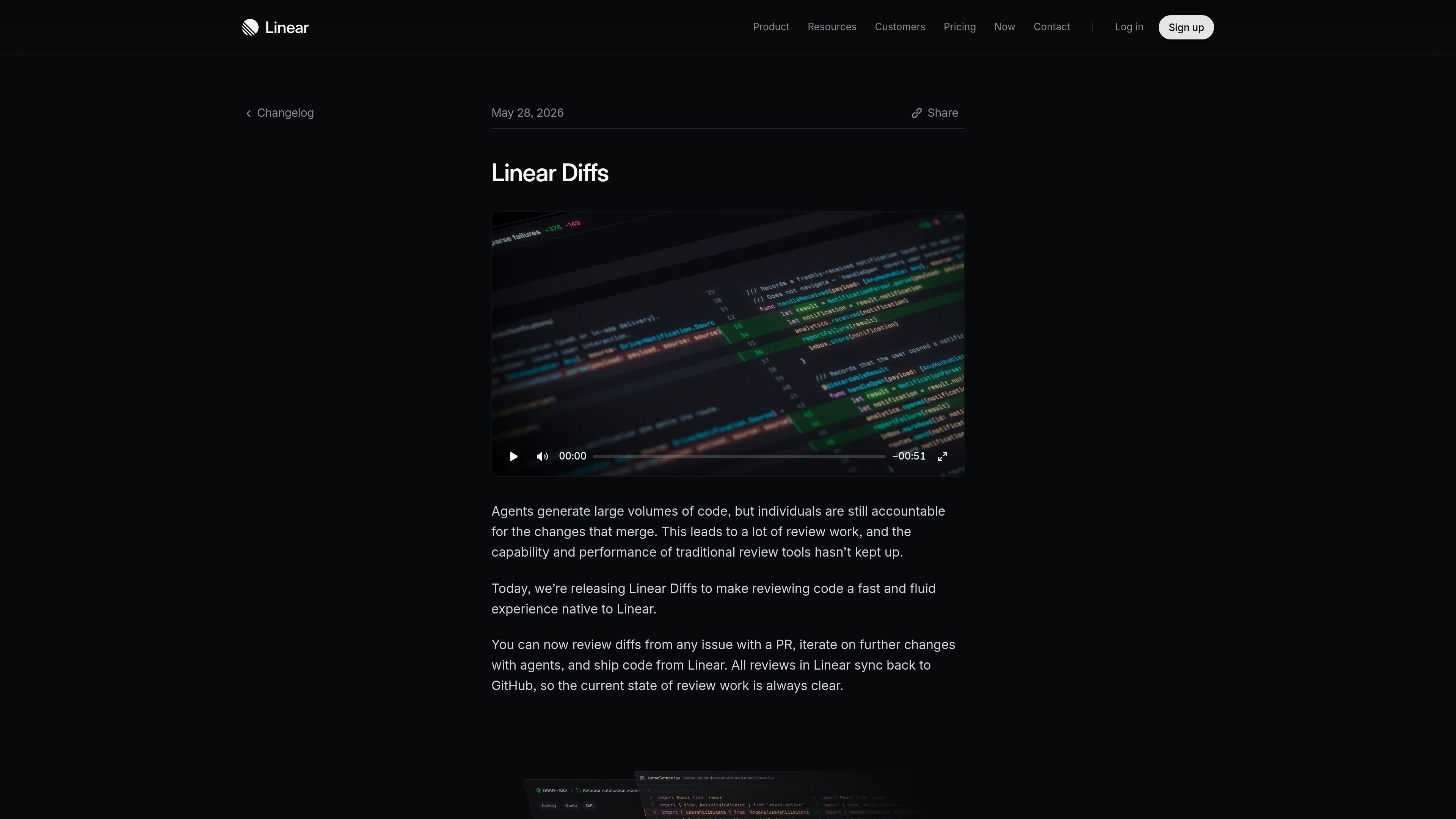 Linear Diffs