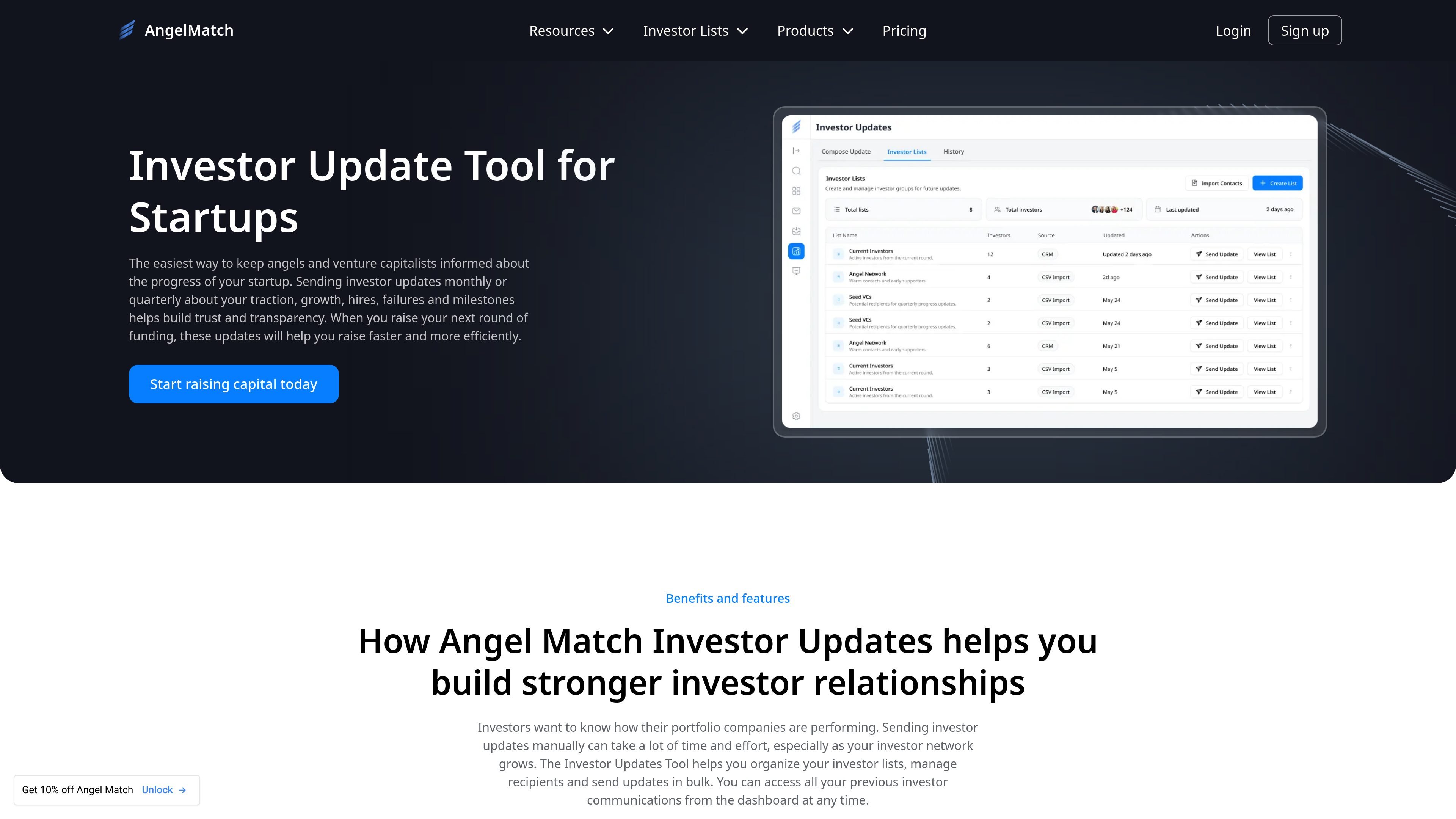 Angel Match Investor Updates