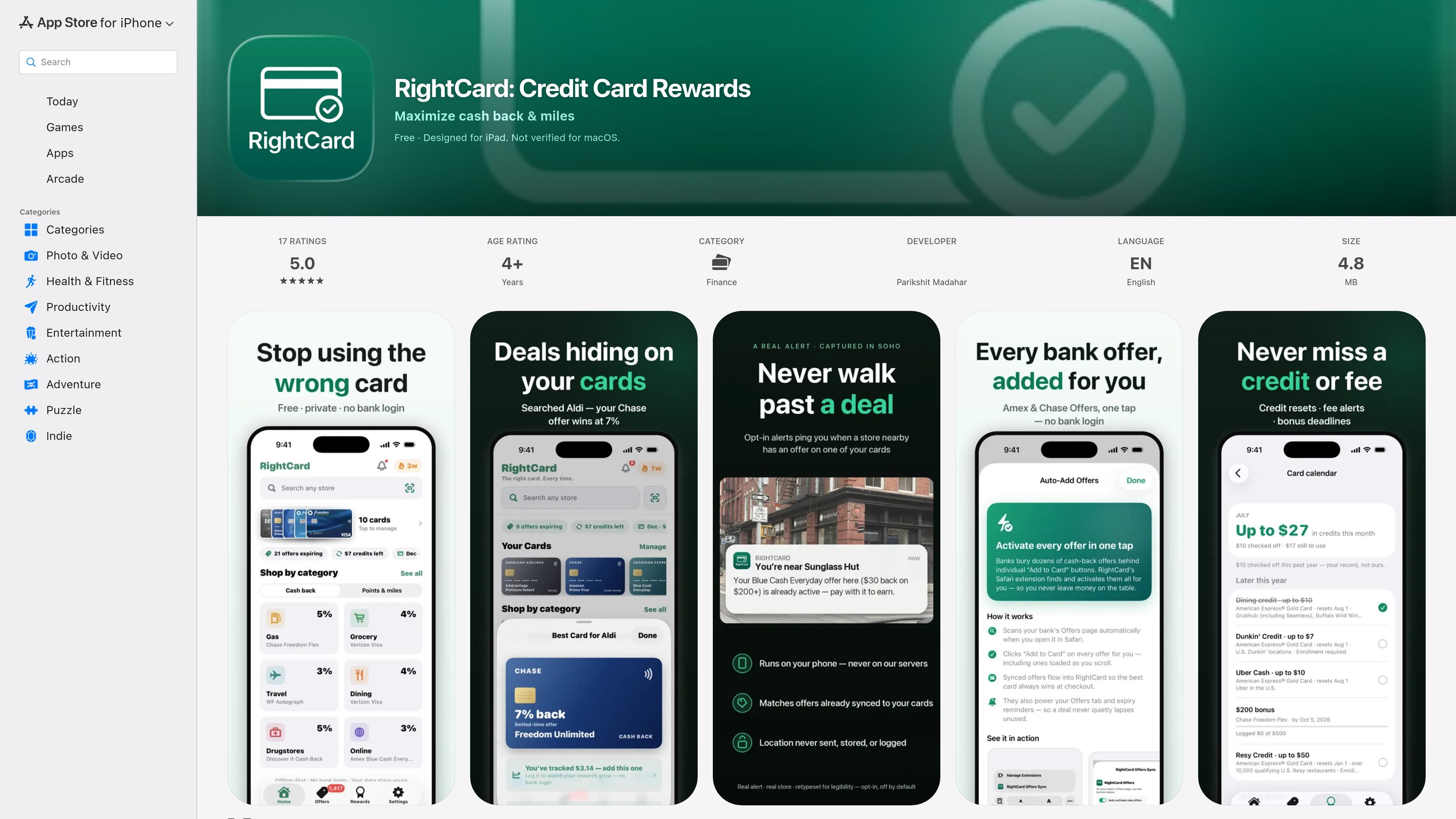 RightCard: Credit Card Rewards