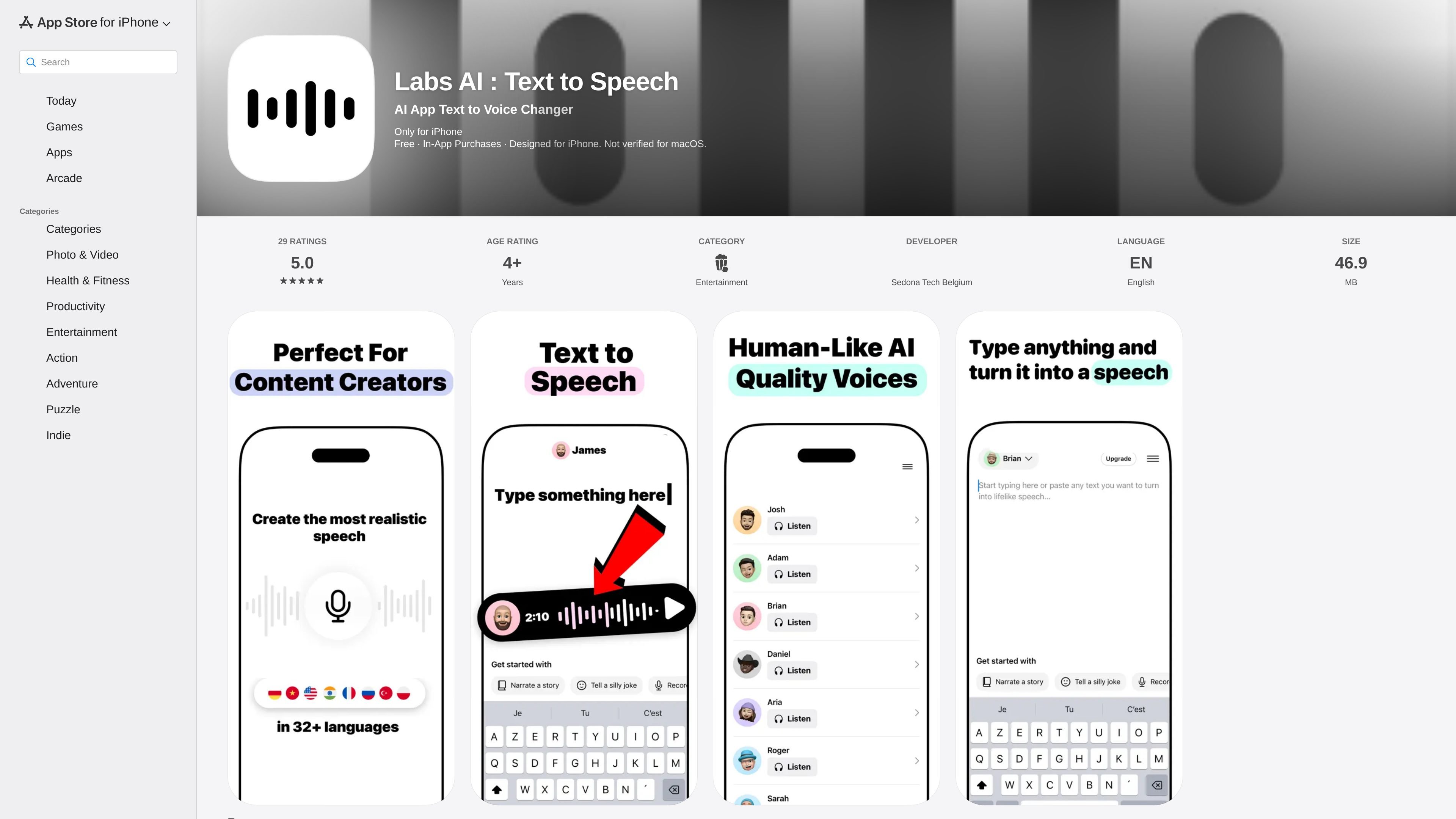 Labs AI : Text to Speech