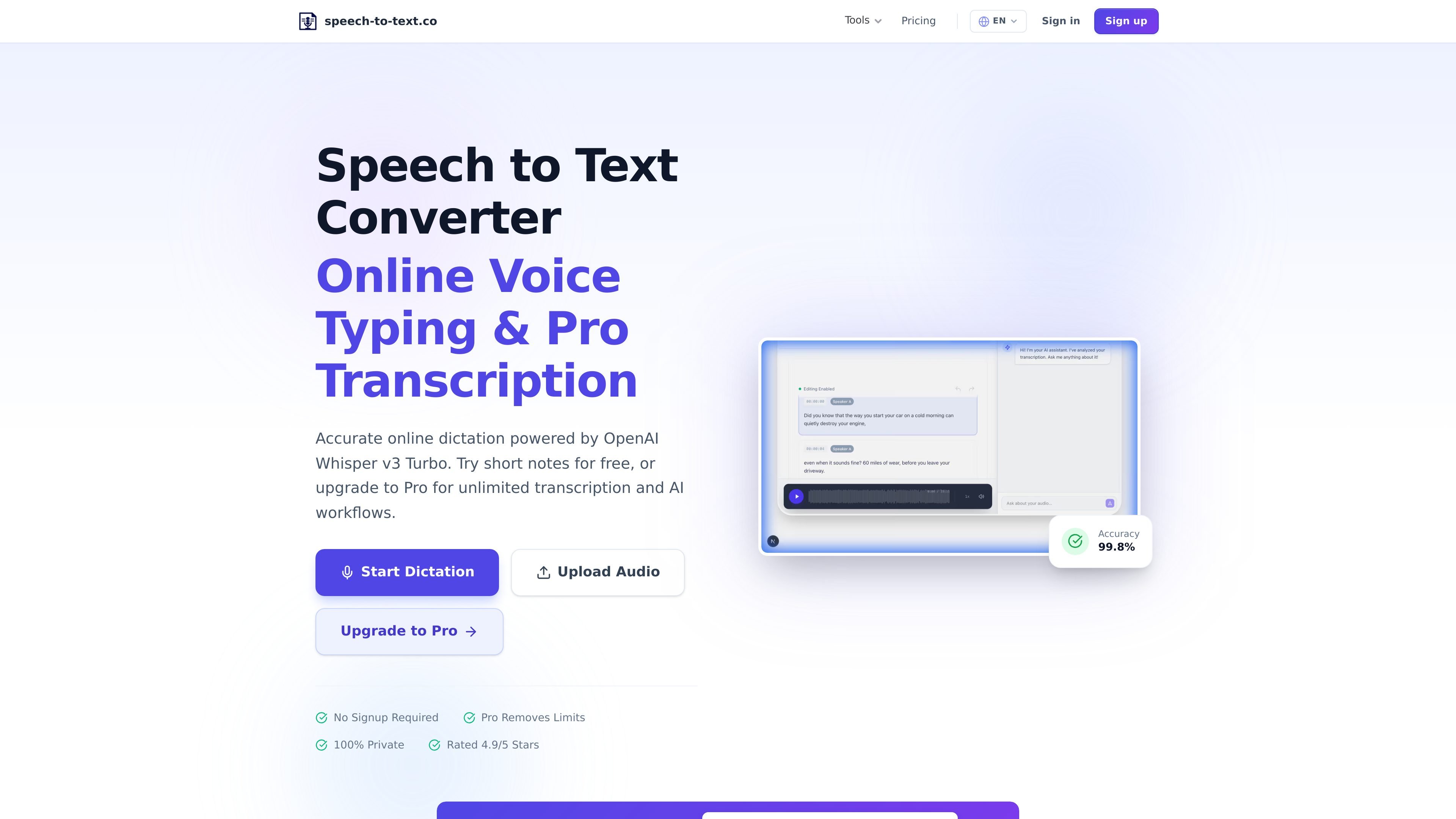 Speech to Text Converter