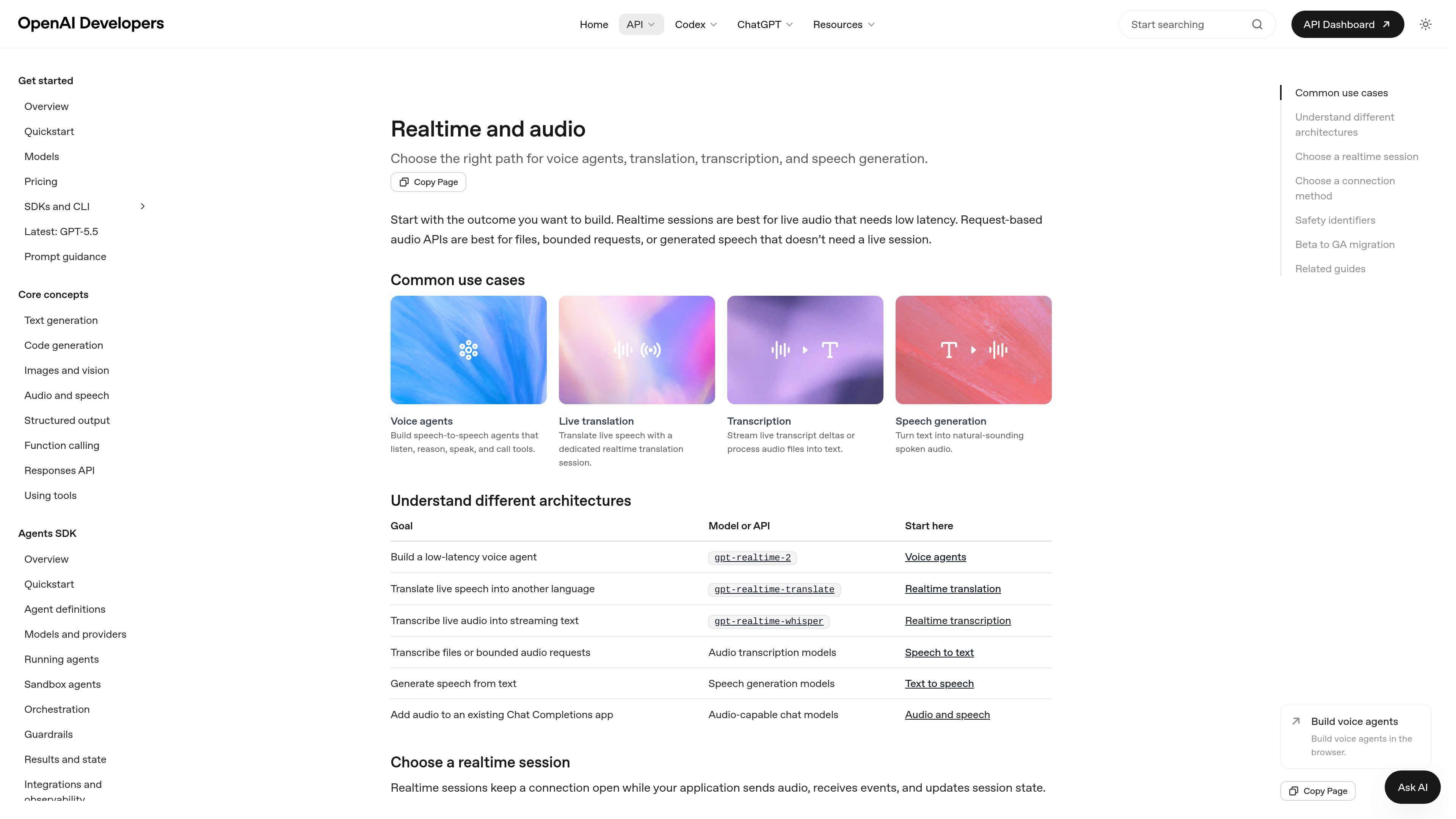 Realtime and audio