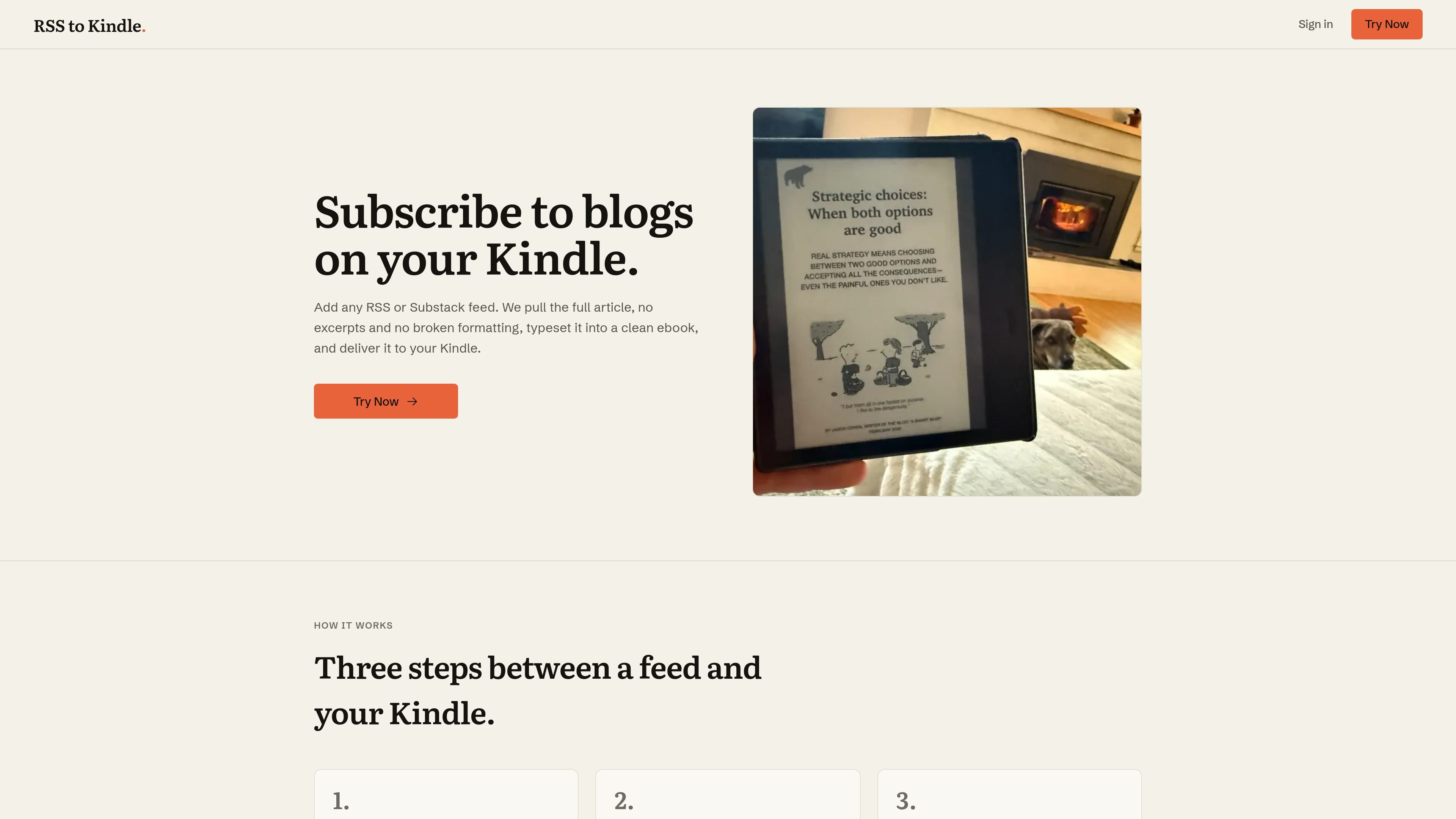 RSS to Kindle