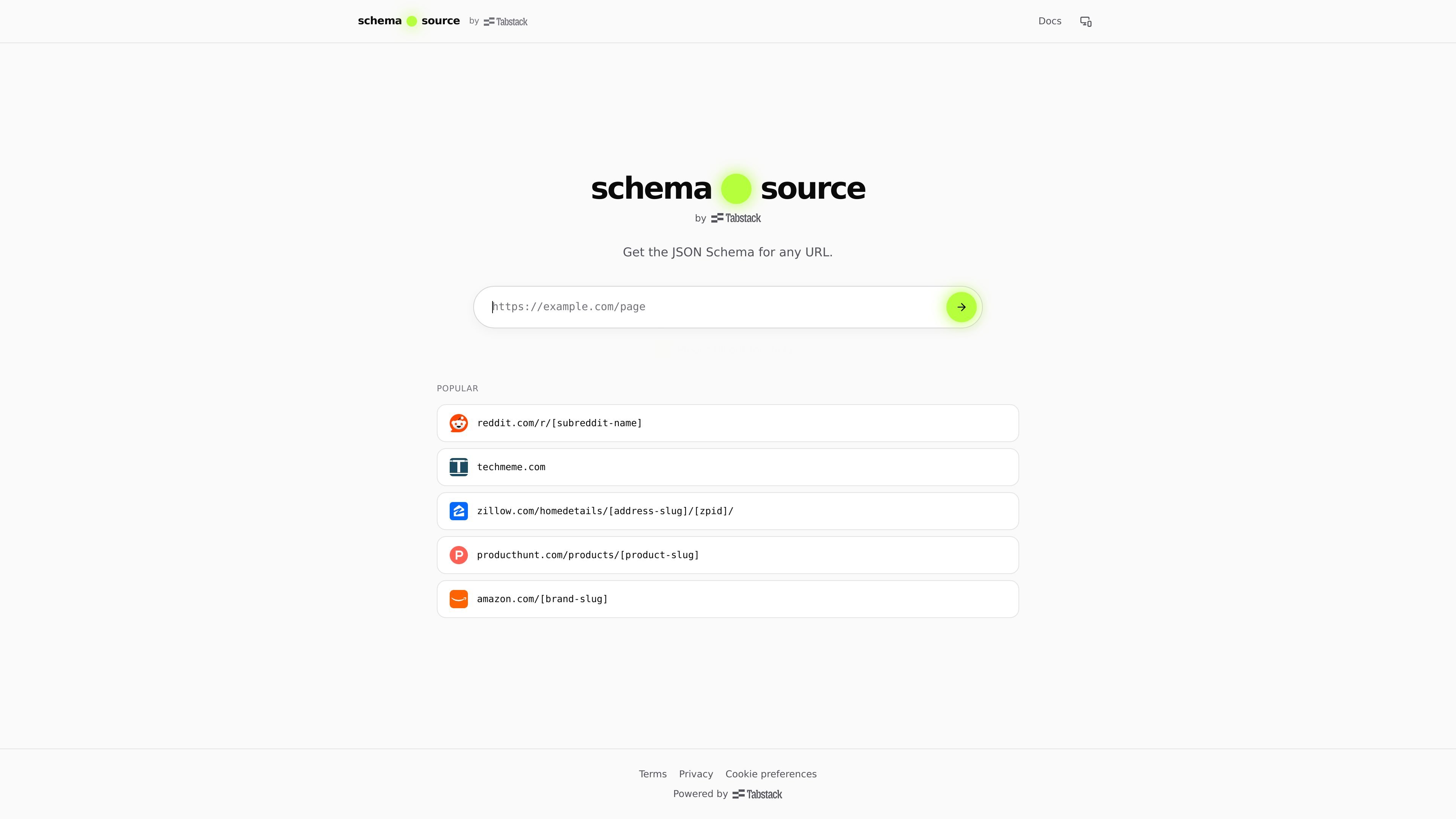 Schema Source from Tabstack