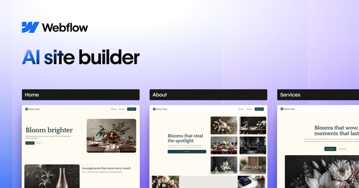 Webflow AI site builder