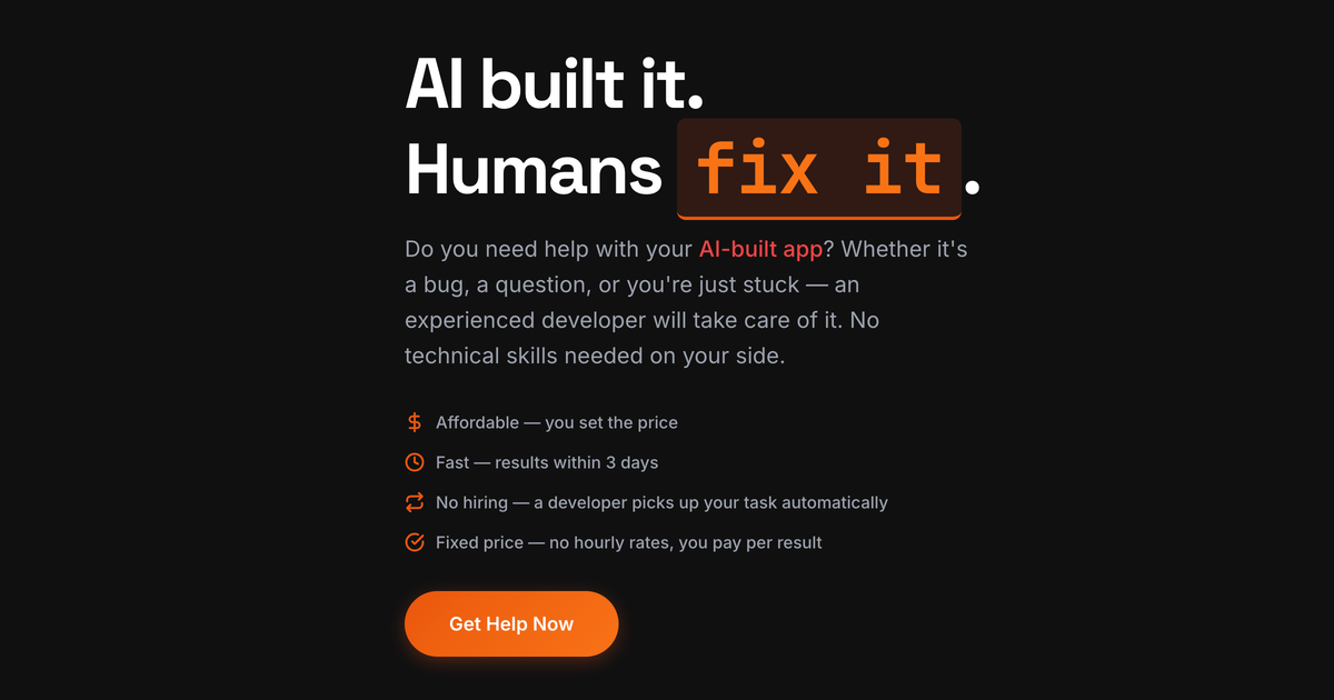 Humans Fix AI