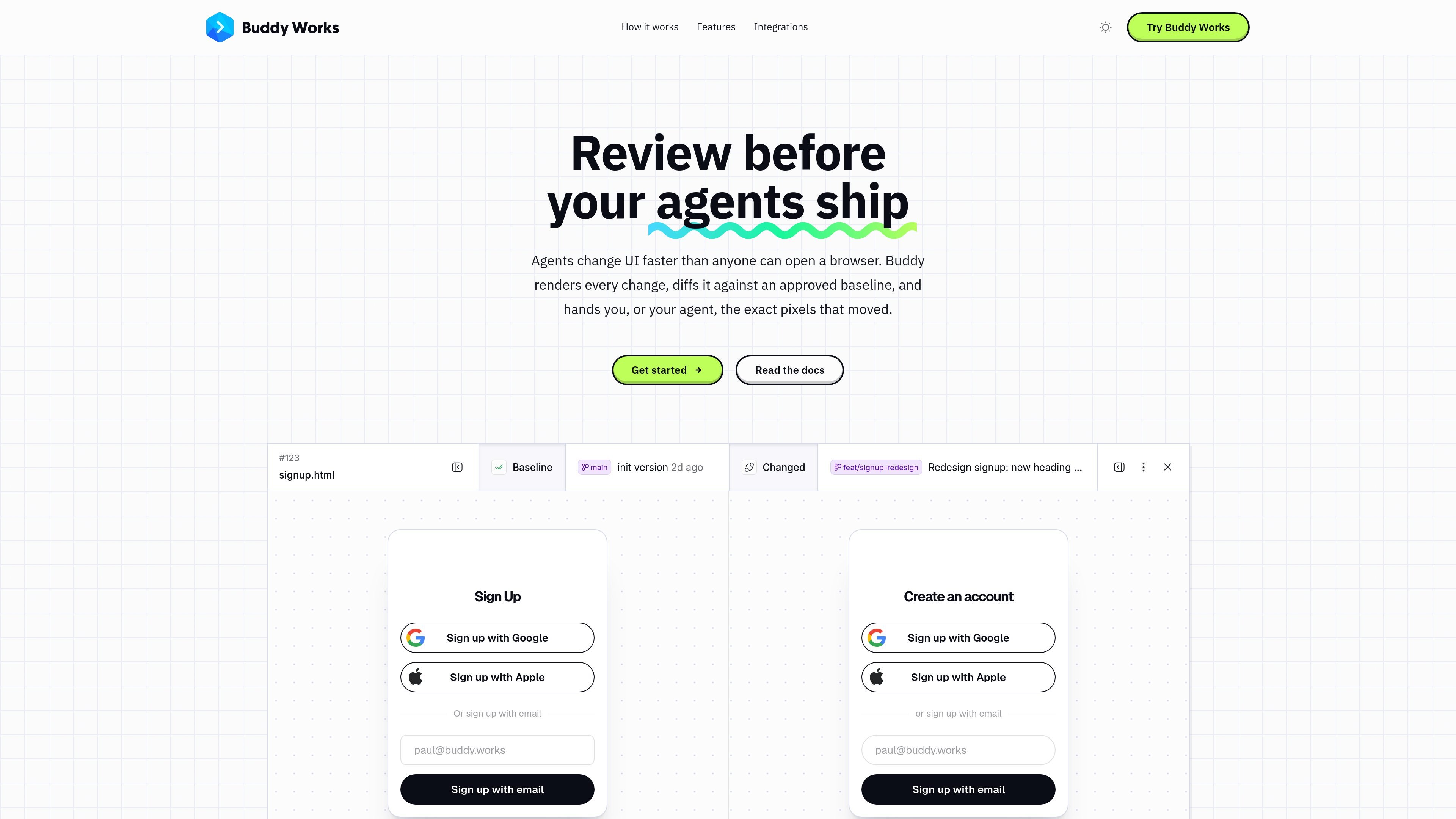 Buddy Visual Tests