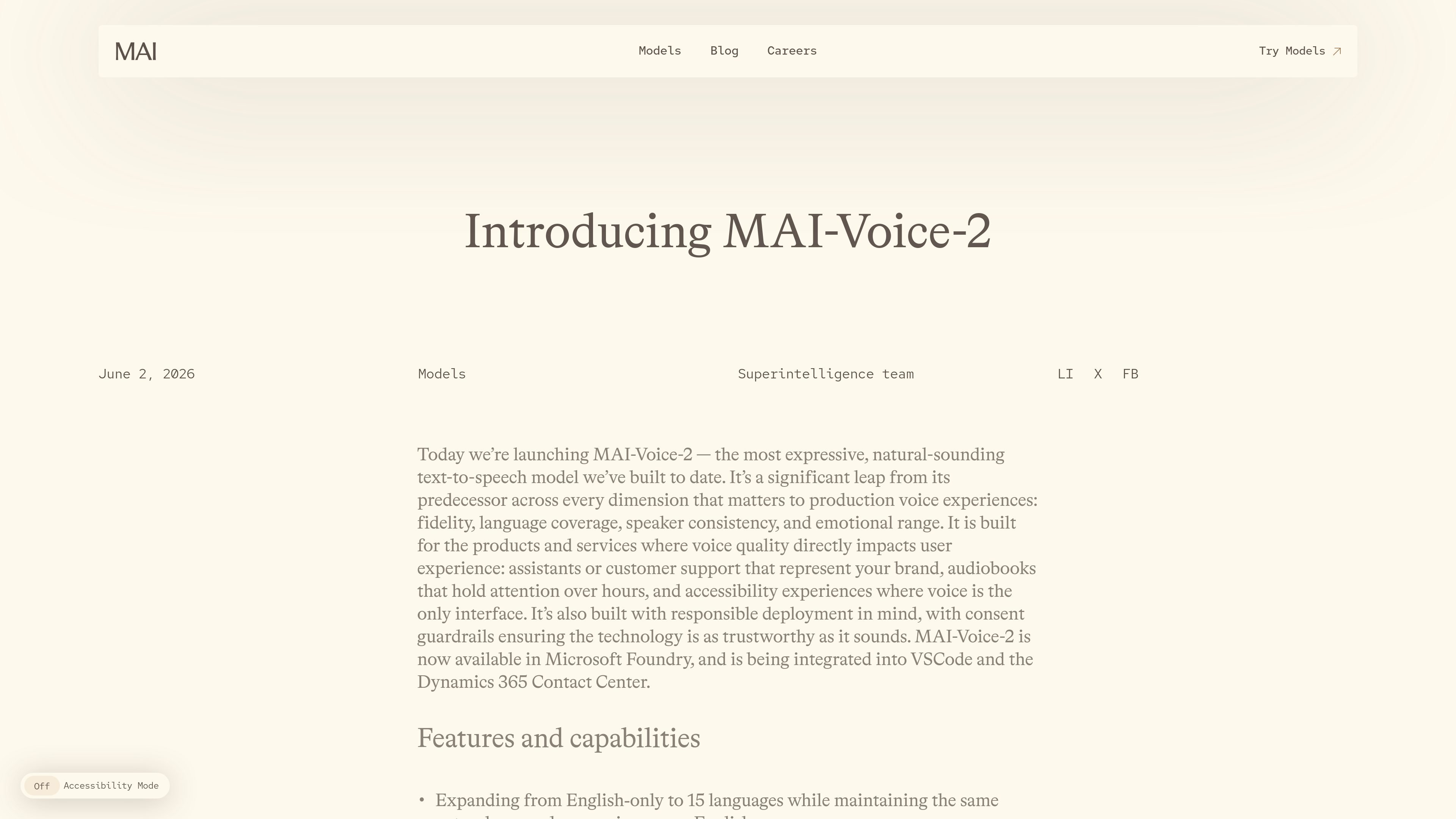 MAI-Voice-2